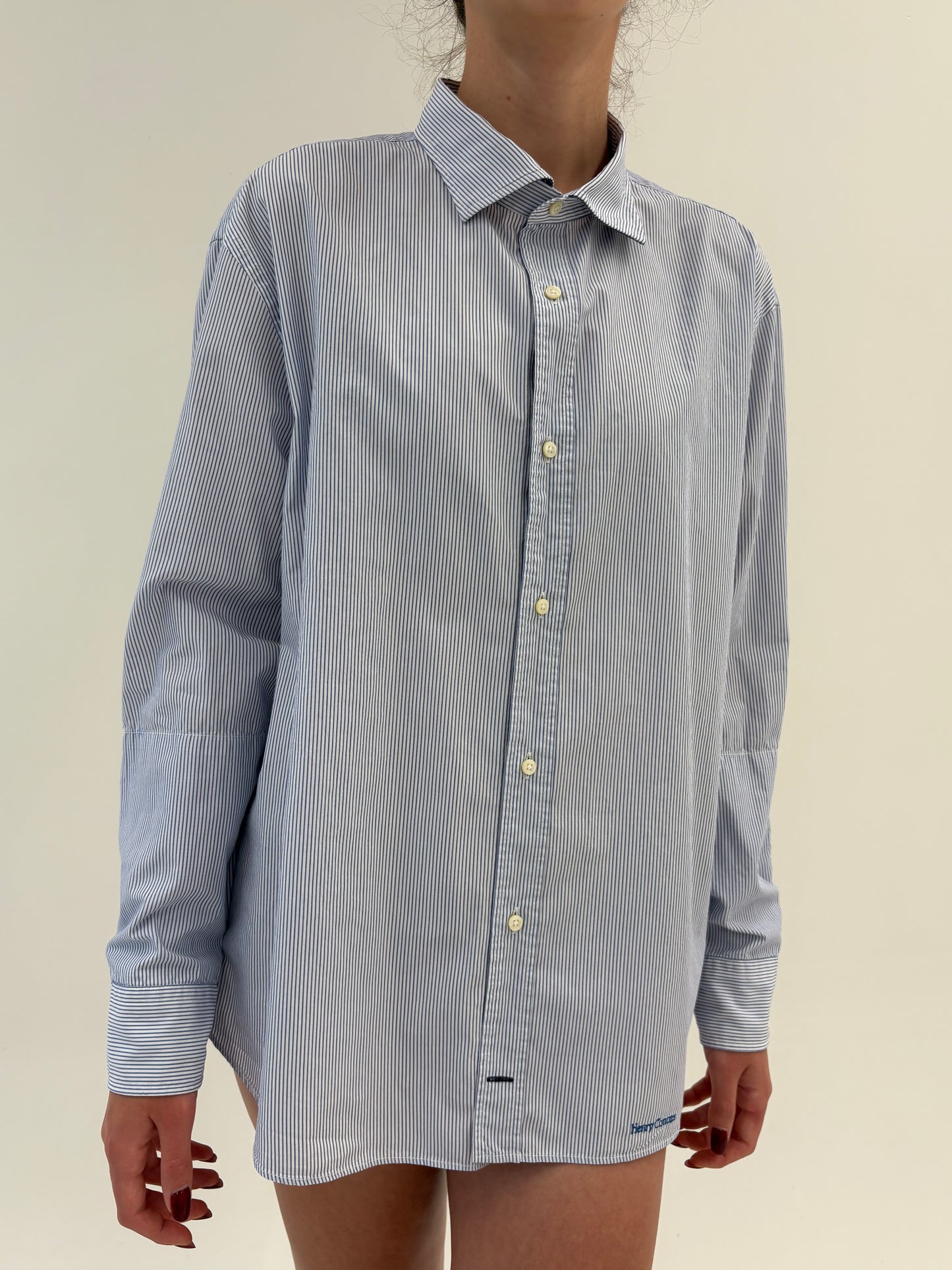 Cămașa din poplin premium de bumbac baby blue
