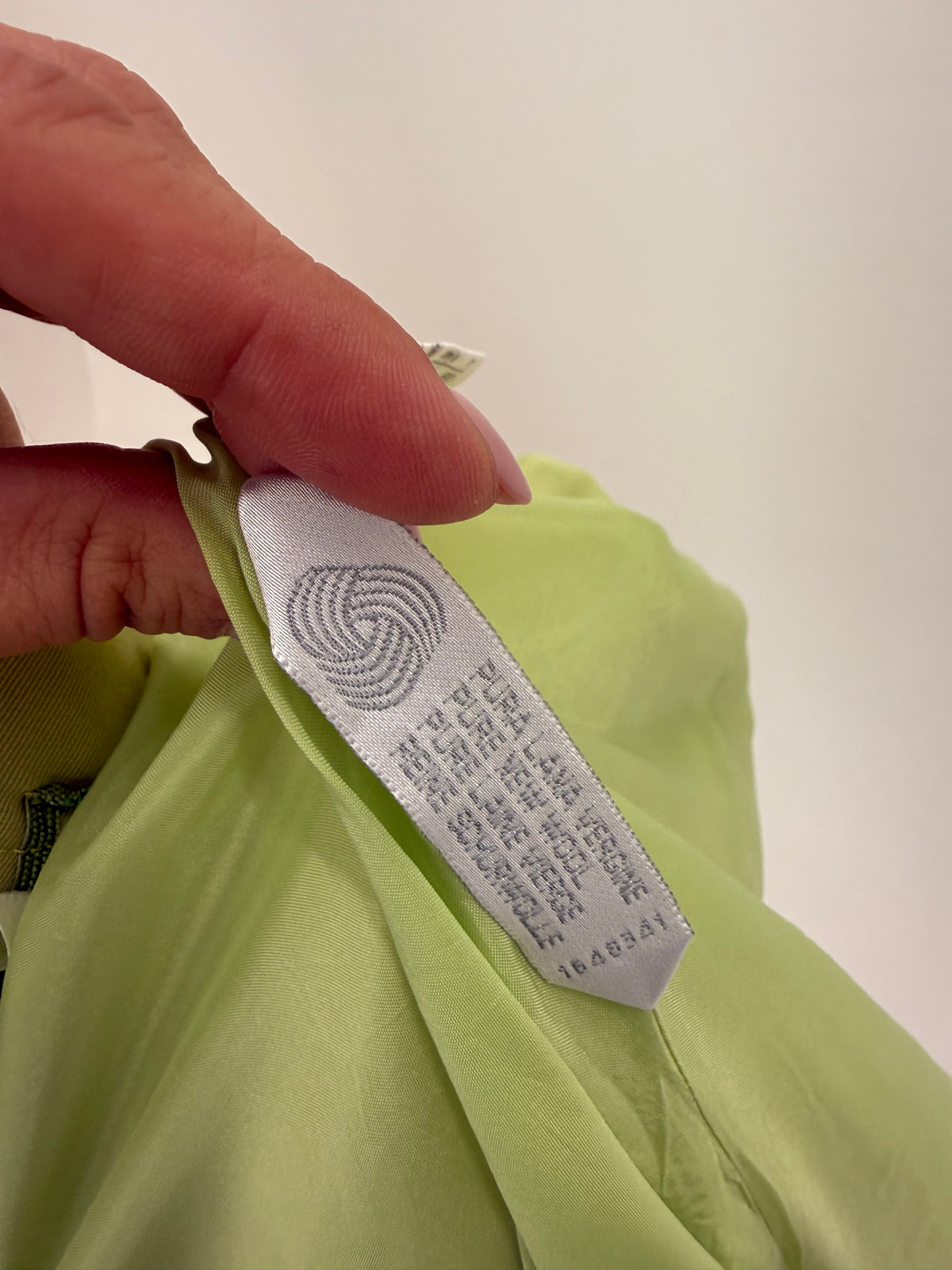 Sacou Max Mara petite verde crud din lana pura extrafina subțire în croi ușor cambrat