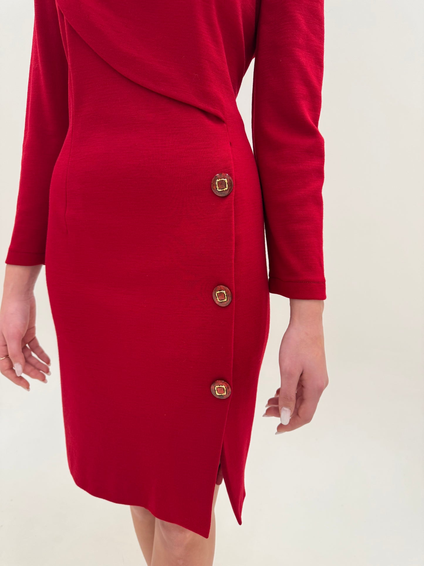 Rochie luxury Luisa Spagnoli spectaculoasă dark cherry red