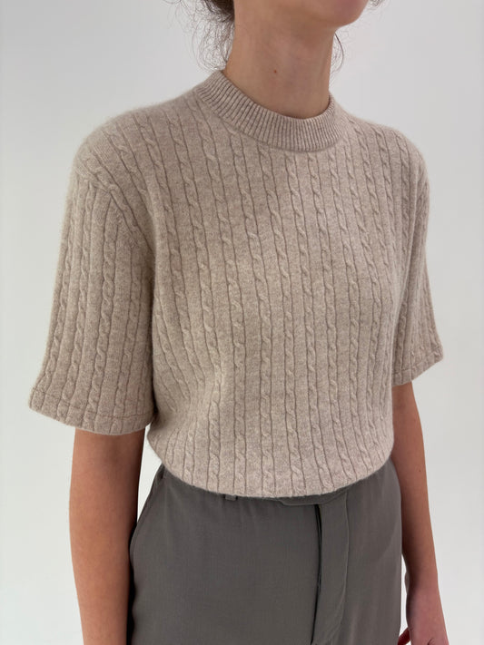 Top nude cu torsade din cașmir high end multiply gros