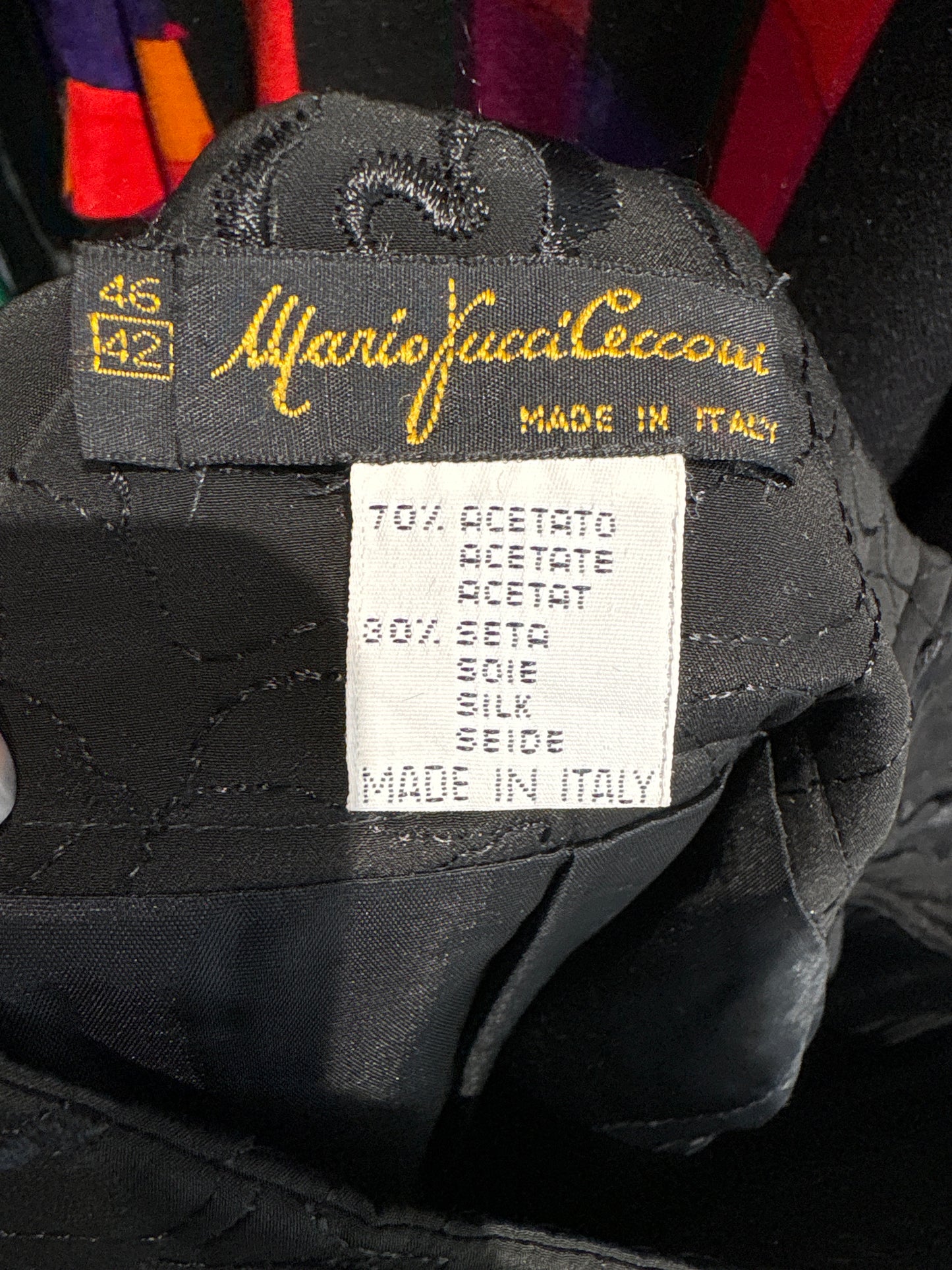 Fustă neagră de la zi la seară din matlase mix de mătase naturală