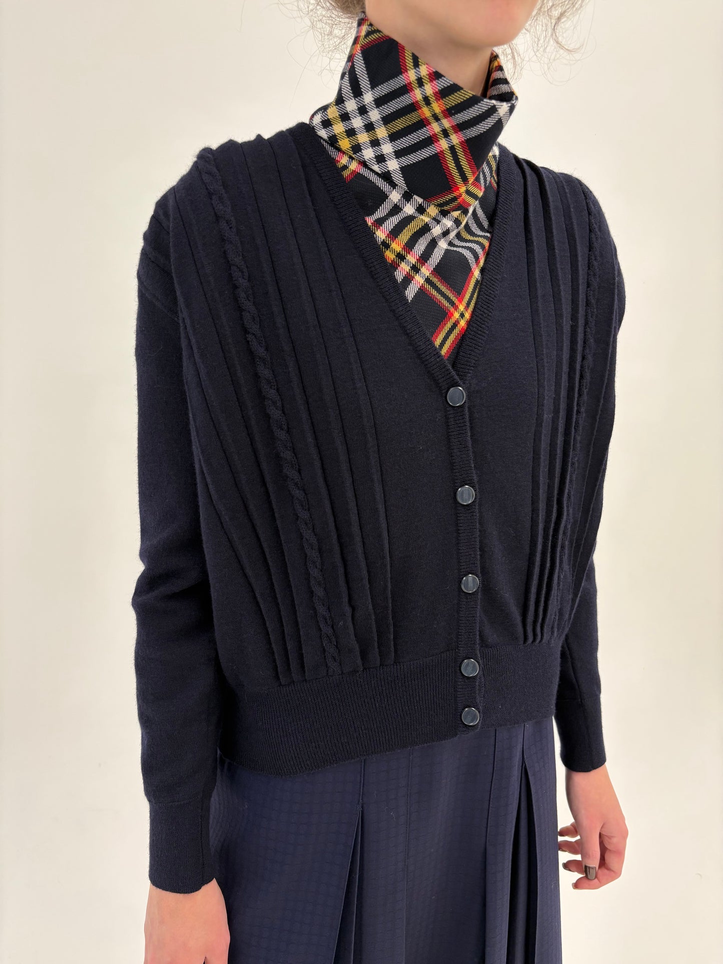 Cardigan italian din lana merino extrafina de gramaj mare