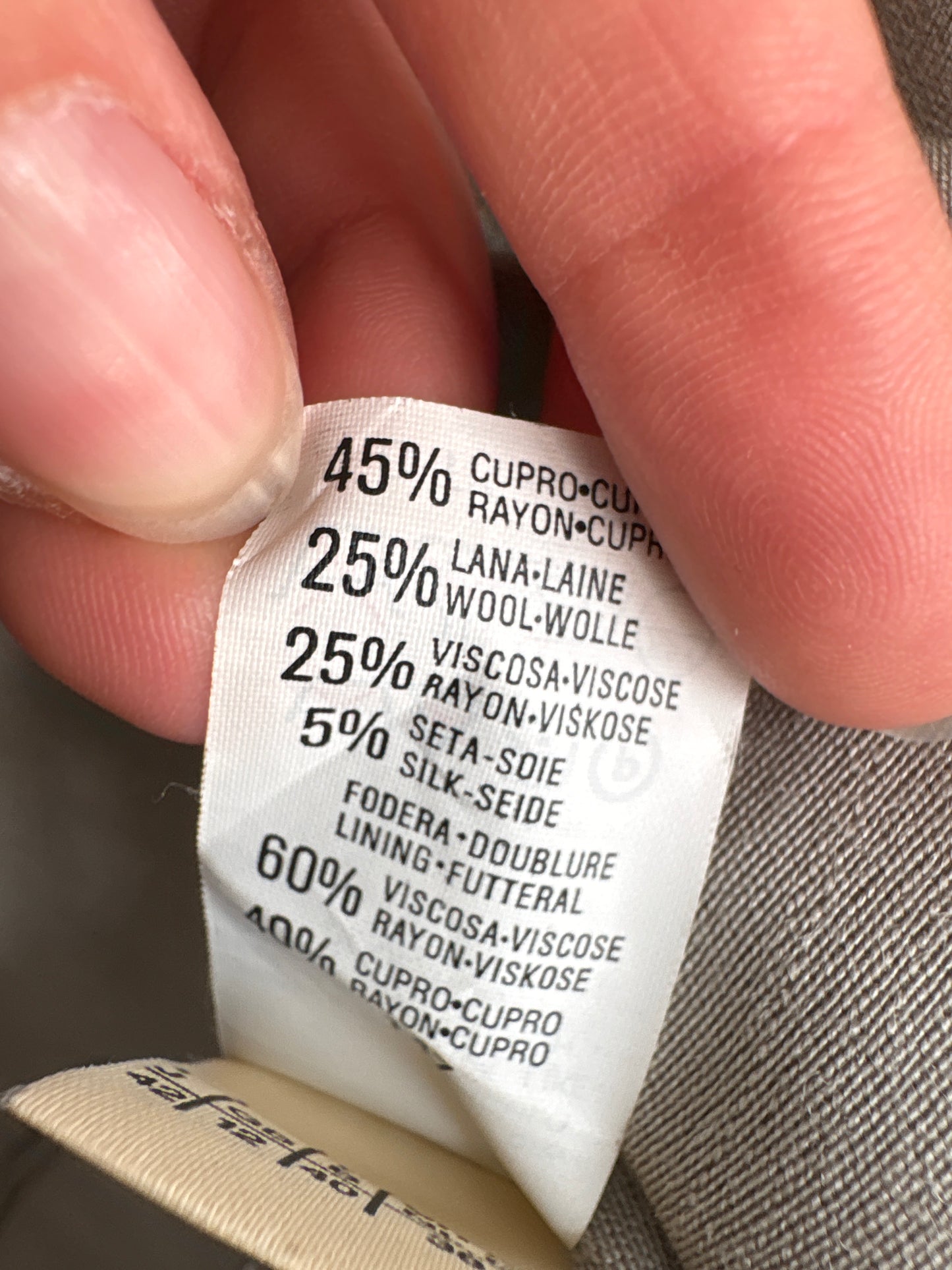 Sacou vintage din gama Max Mara din stofita cu mătase naturală și lana