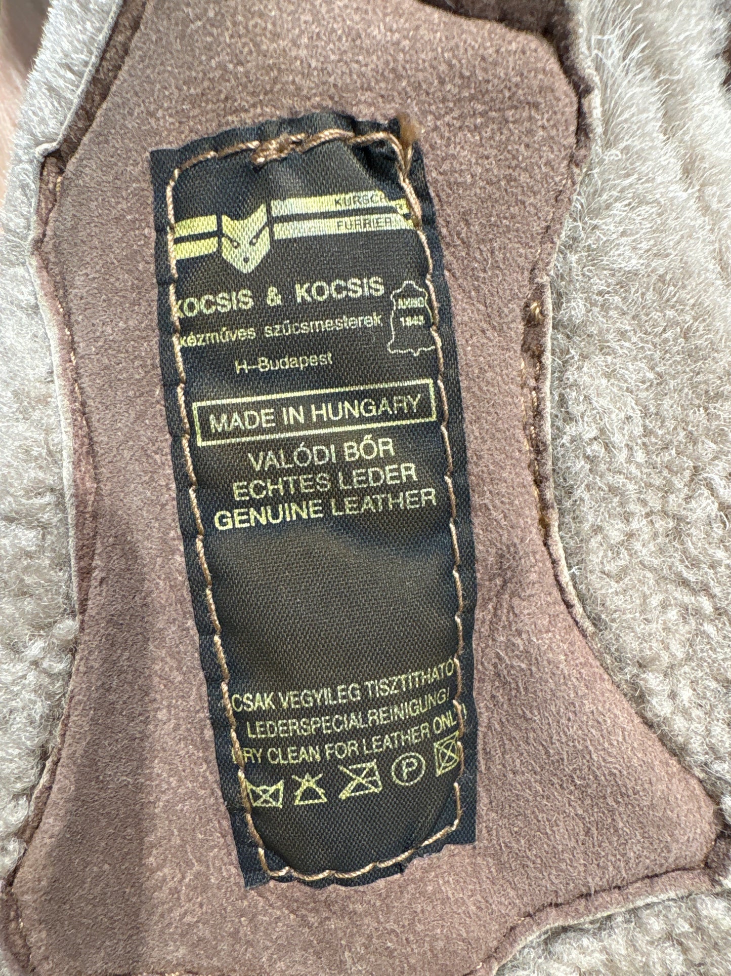 Blana naturală Shearling rose brown extrem de călduros cu talie ușor marcată