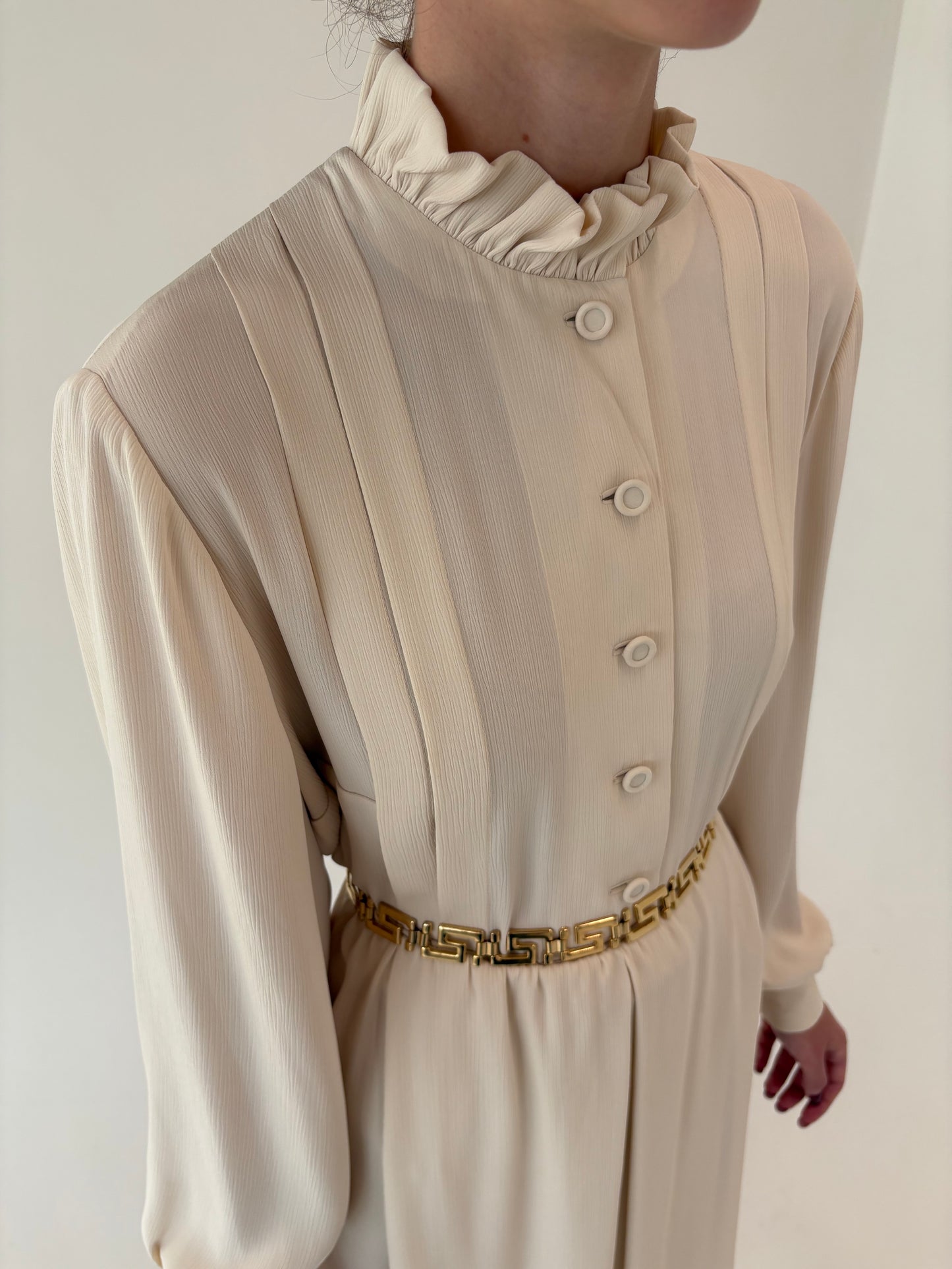 Rochie Old vintage ani 70 târzii butter white