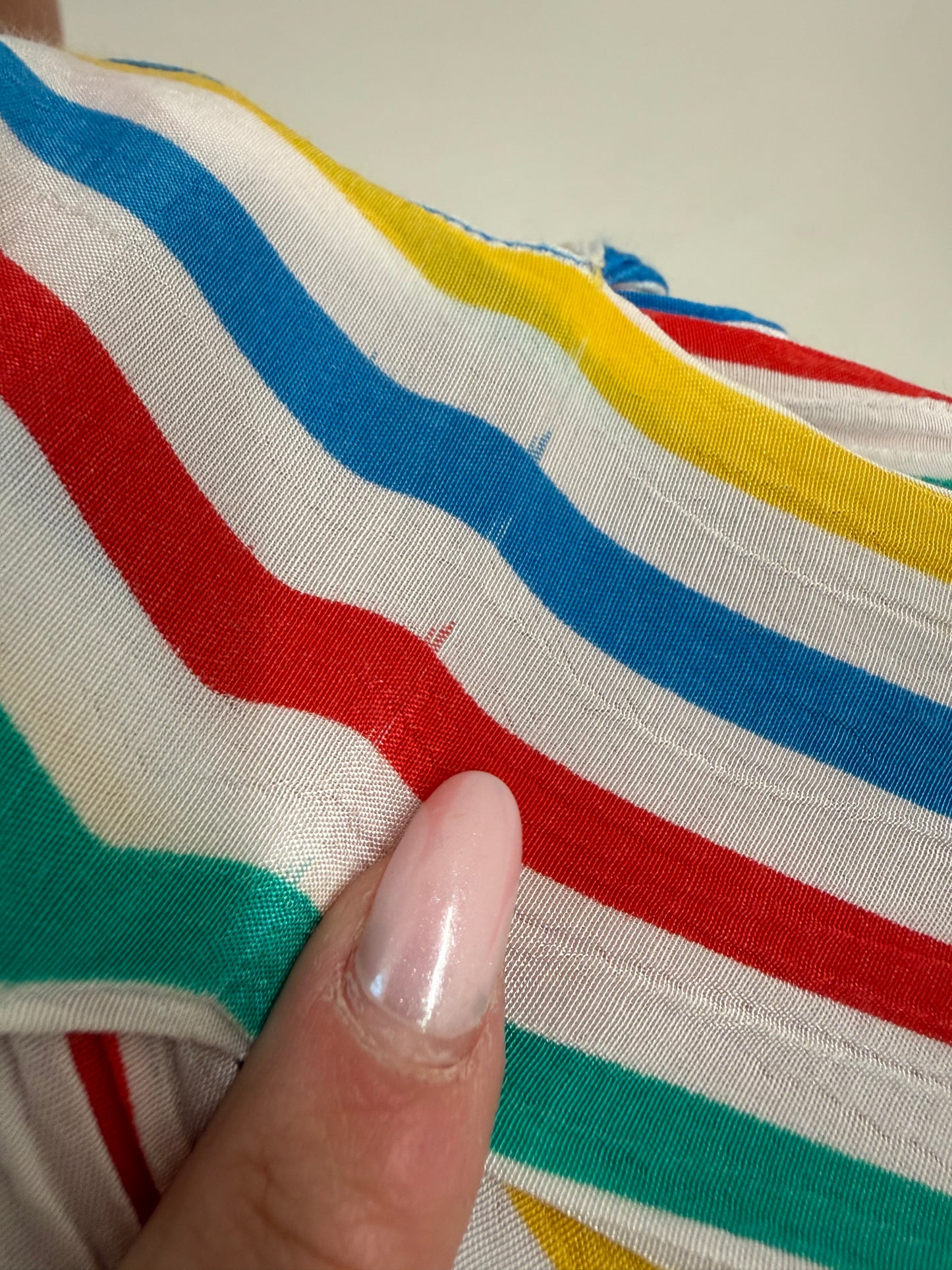 Fustă vintage midi in dungi colorate super vaporoasă cu talie ultra înaltă