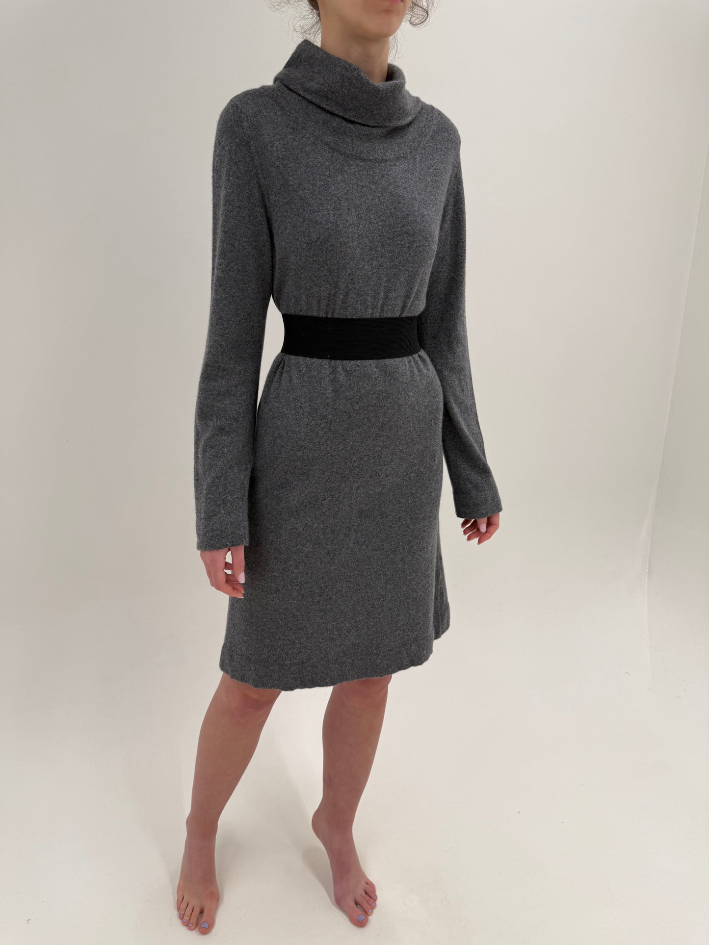 Rochie tip maleta Marella by Max Mara din lana extrafina pebble gray