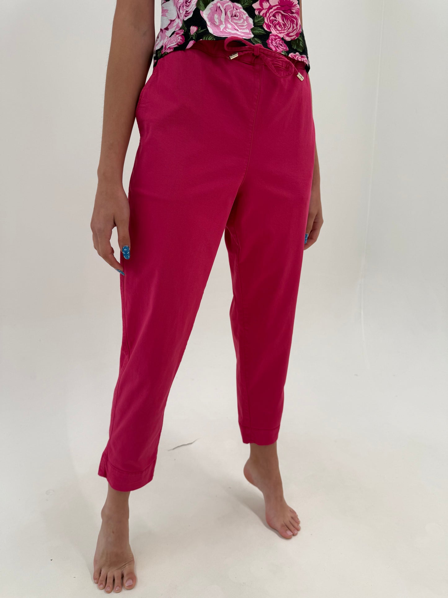 Pantaloni Max Mara ultra confort cu influențe casual Barbie pink