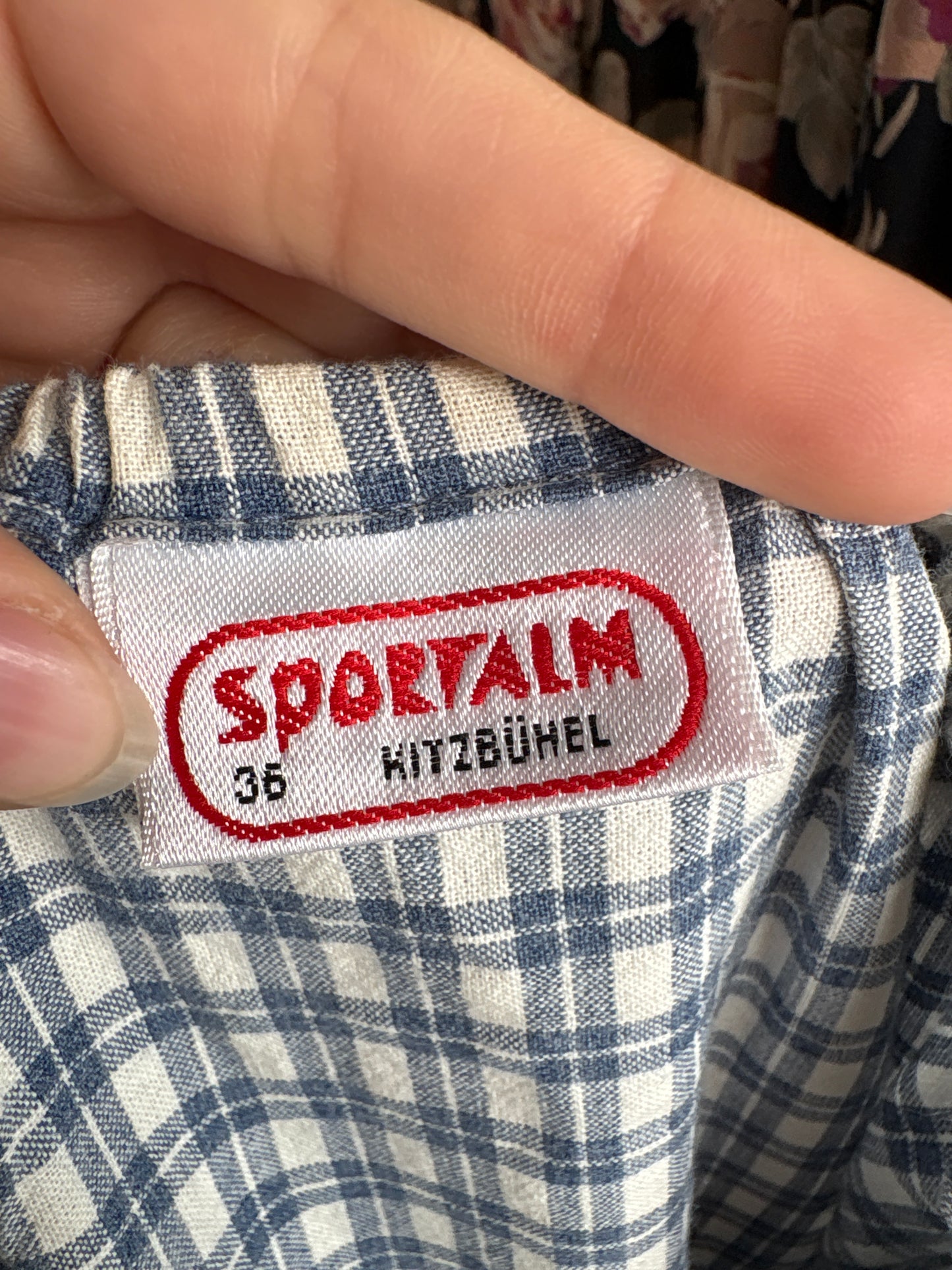 Fustă gingham maxi de brand luxury Sportalm din pânză cu talie elastică