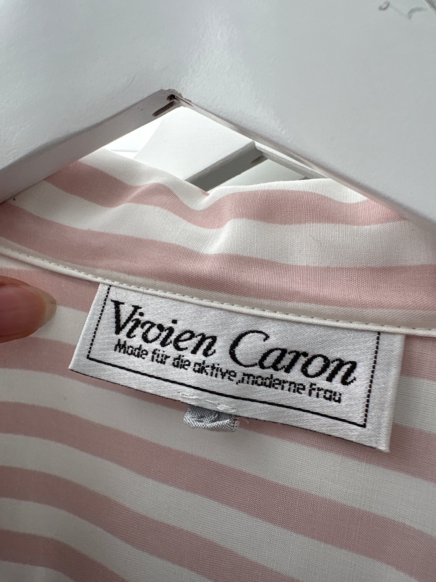 Set vintage super vaporos de vară cu dungi fine dusty powder Pink