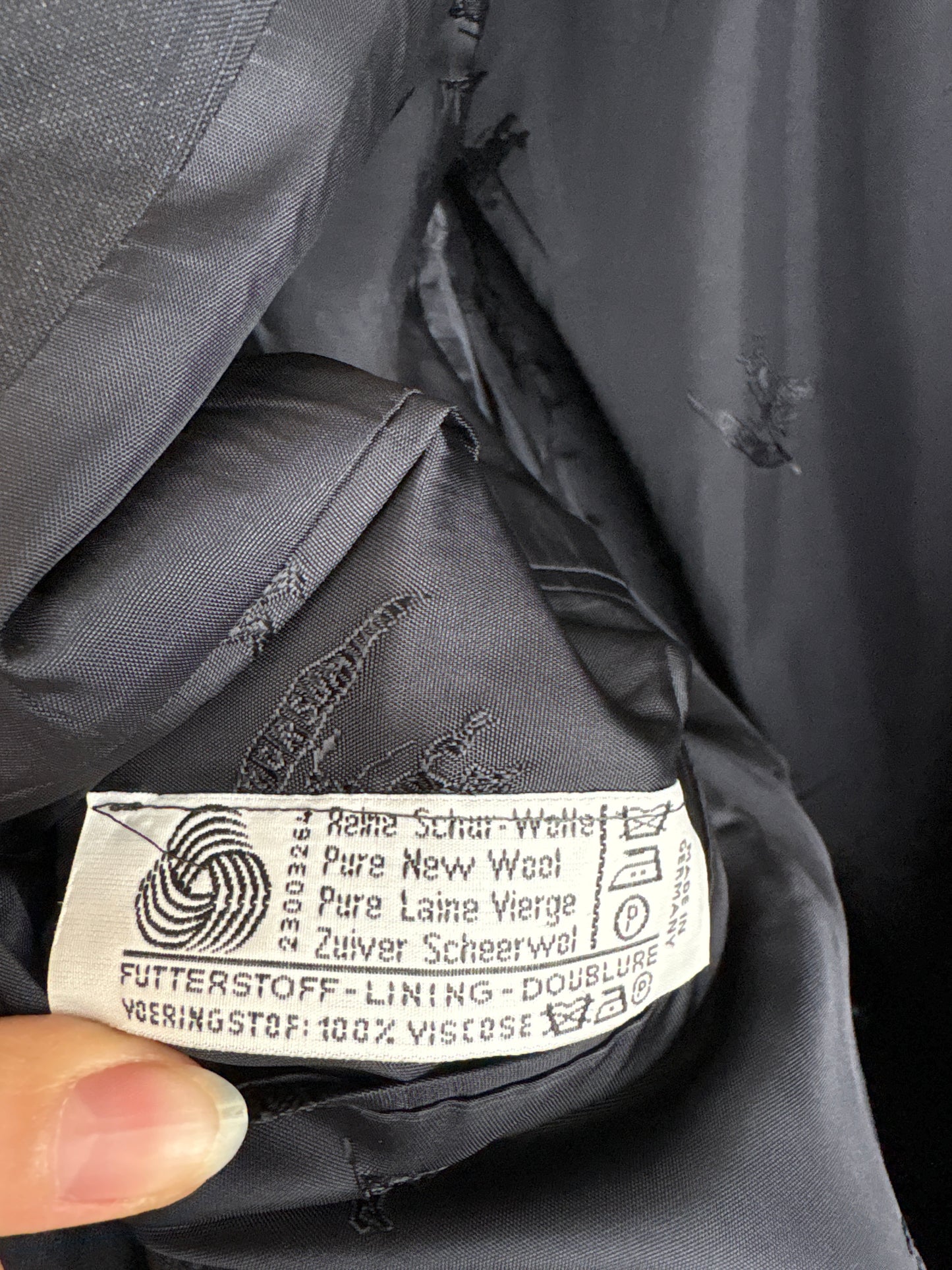 Sacou Burberry cu închidere dublă Navy blue și revere late