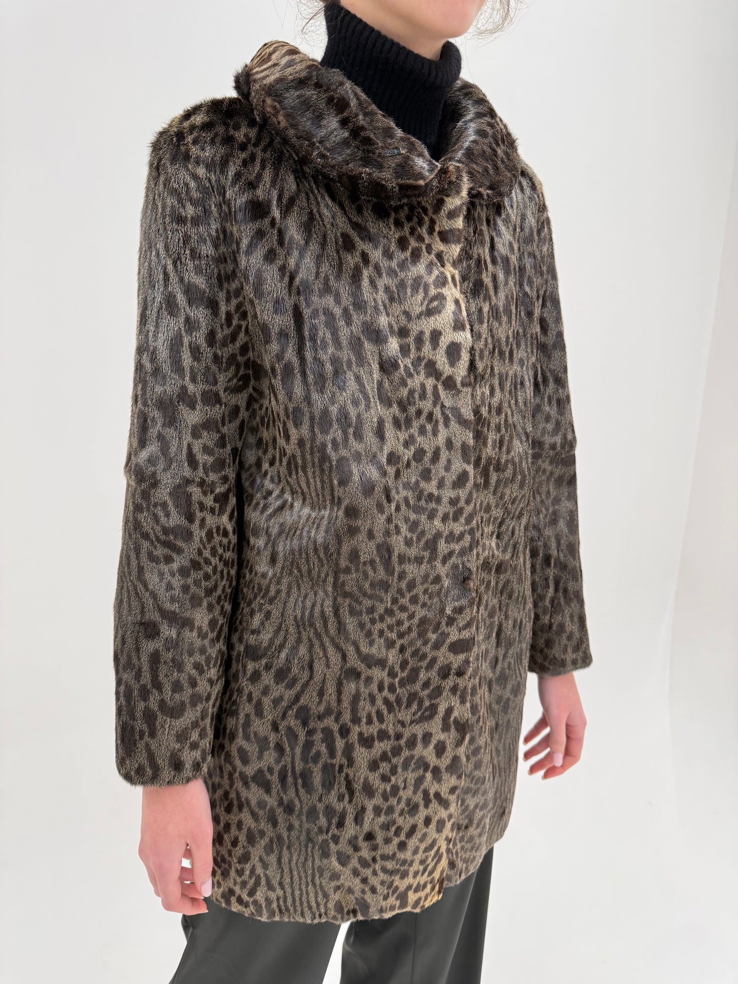 Blană naturală vintage de pisică sălbatică