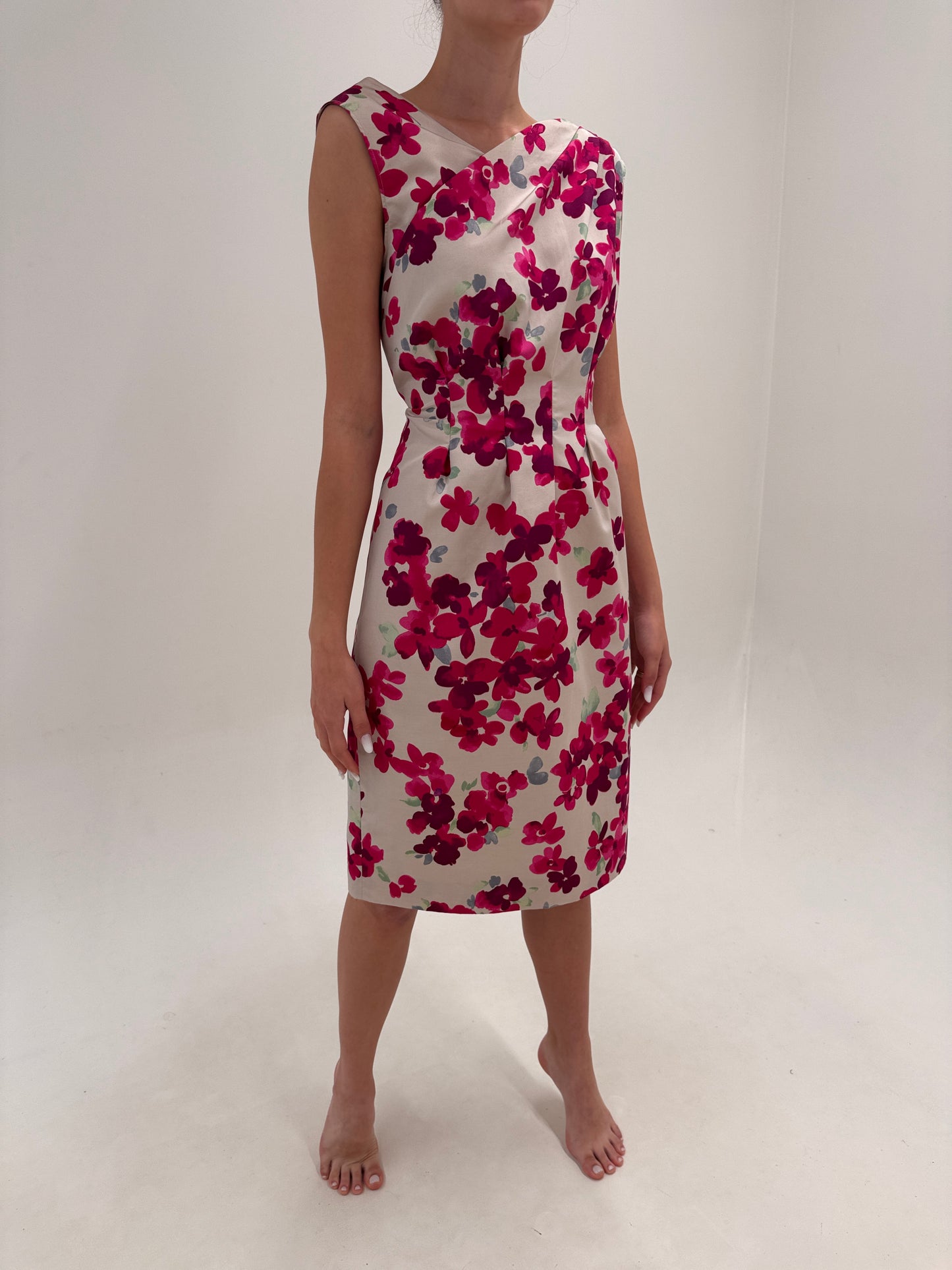 Rochie Moschino de la business la cocktail din faille 50% mătase naturală