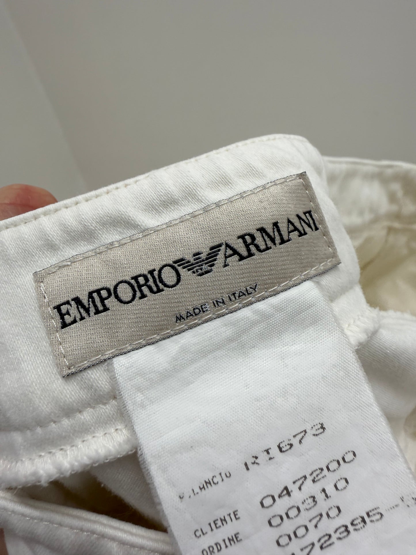 Pantaloni palazzo Armani din bumbac ultra confort
