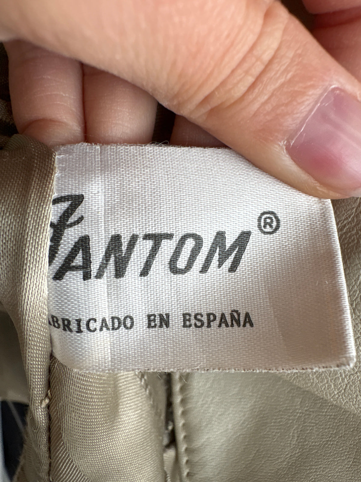 Geaca vintage cu inserții din piele de șarpe camel pe piele mănușă off white
