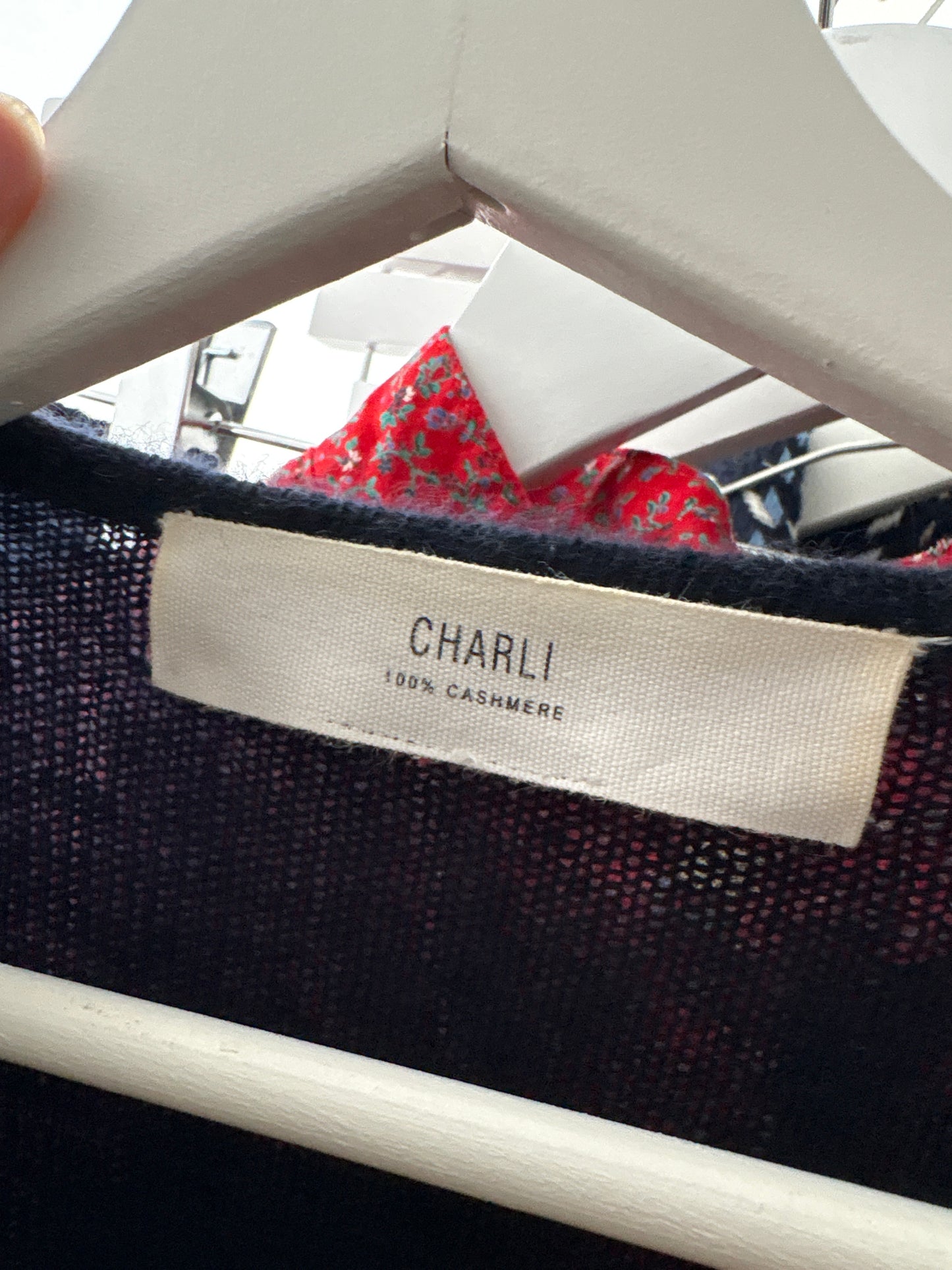 Cardigan din cașmir colorblock în culori neutre