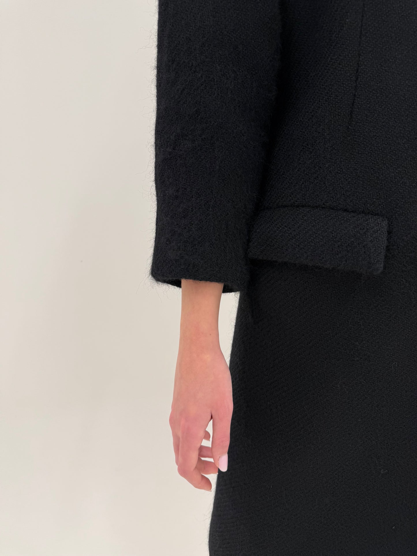 Palton old vintage anii 50 de colecție italian on stil Dior din boucle gros de lana extrafina