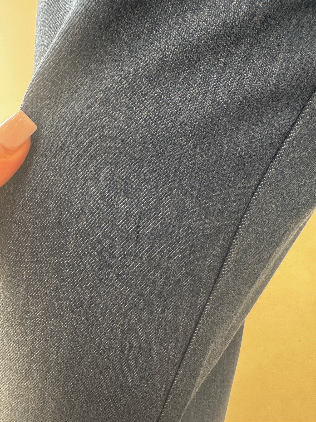 Jeans tall old vintage anii 70 noi cu etichetă ușor evazați din material excepțional