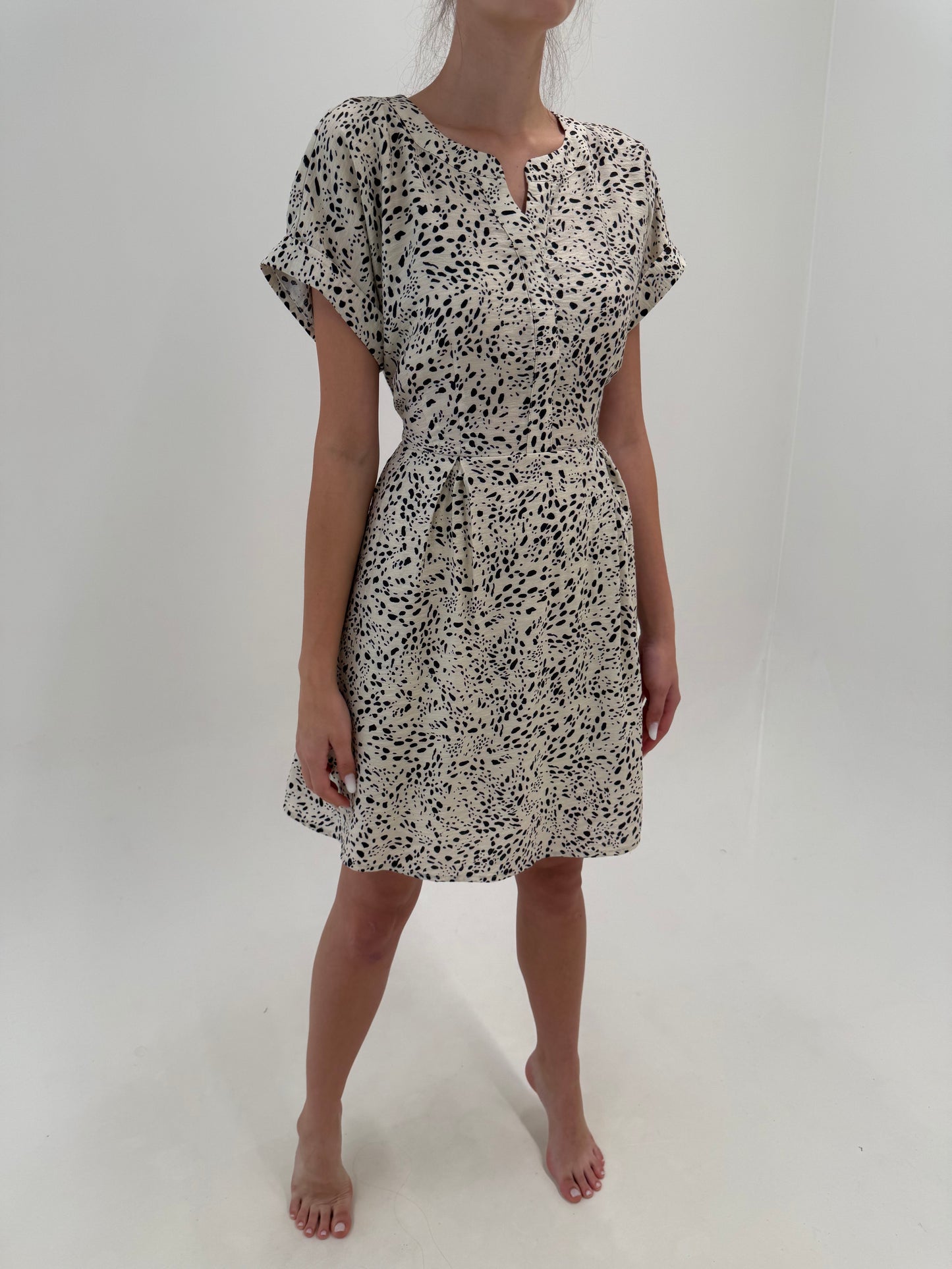 Rochie luxury Vera Wang din panzica cu animal print stricat reglabilă la spate