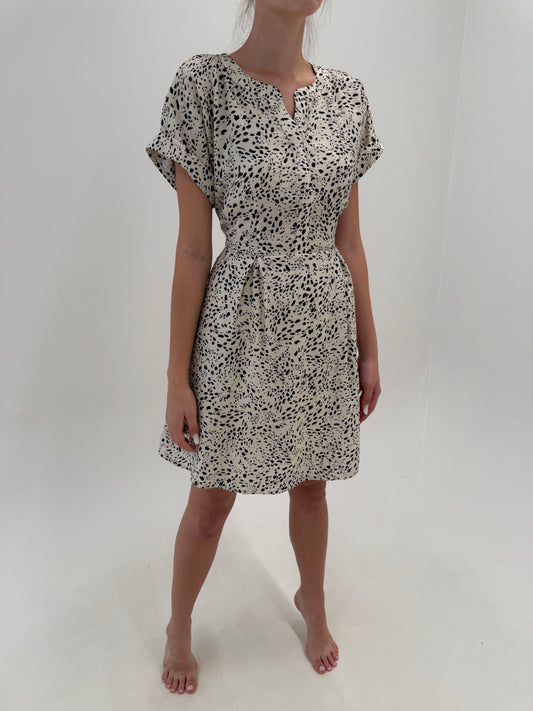 Rochie luxury Vera Wang din panzica cu animal print stricat reglabilă la spate