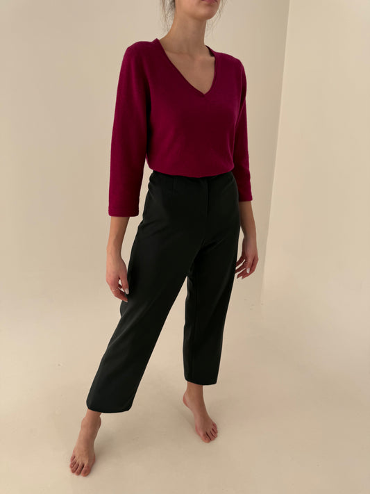Pantaloni business forest green din stofita ultra confort de primăvară modelatoare