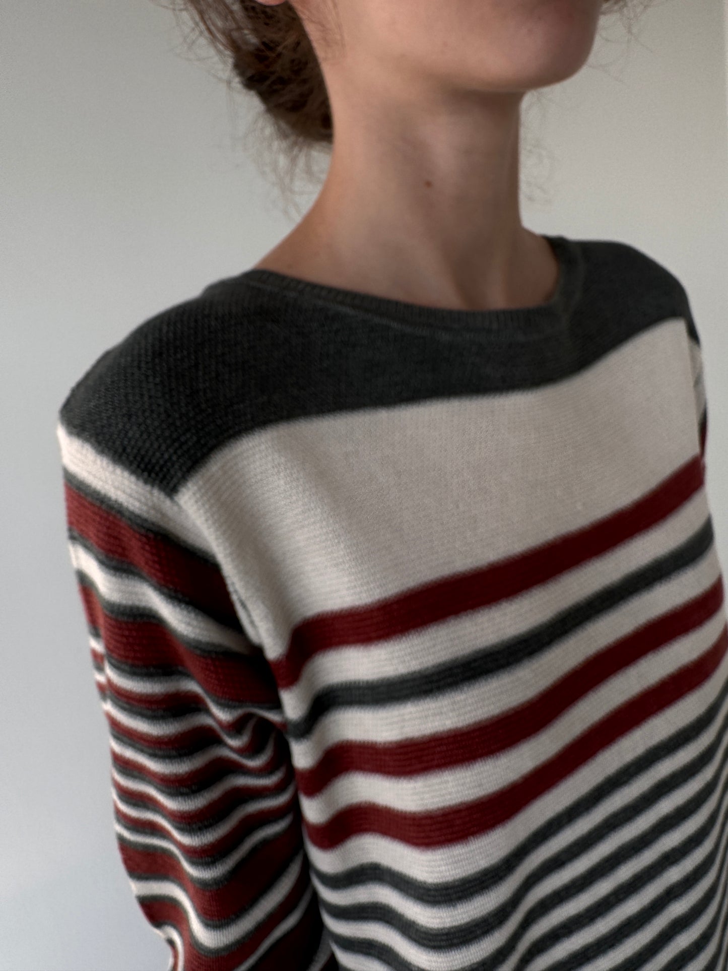 Bluză tall din tricot de in și mătase naturală