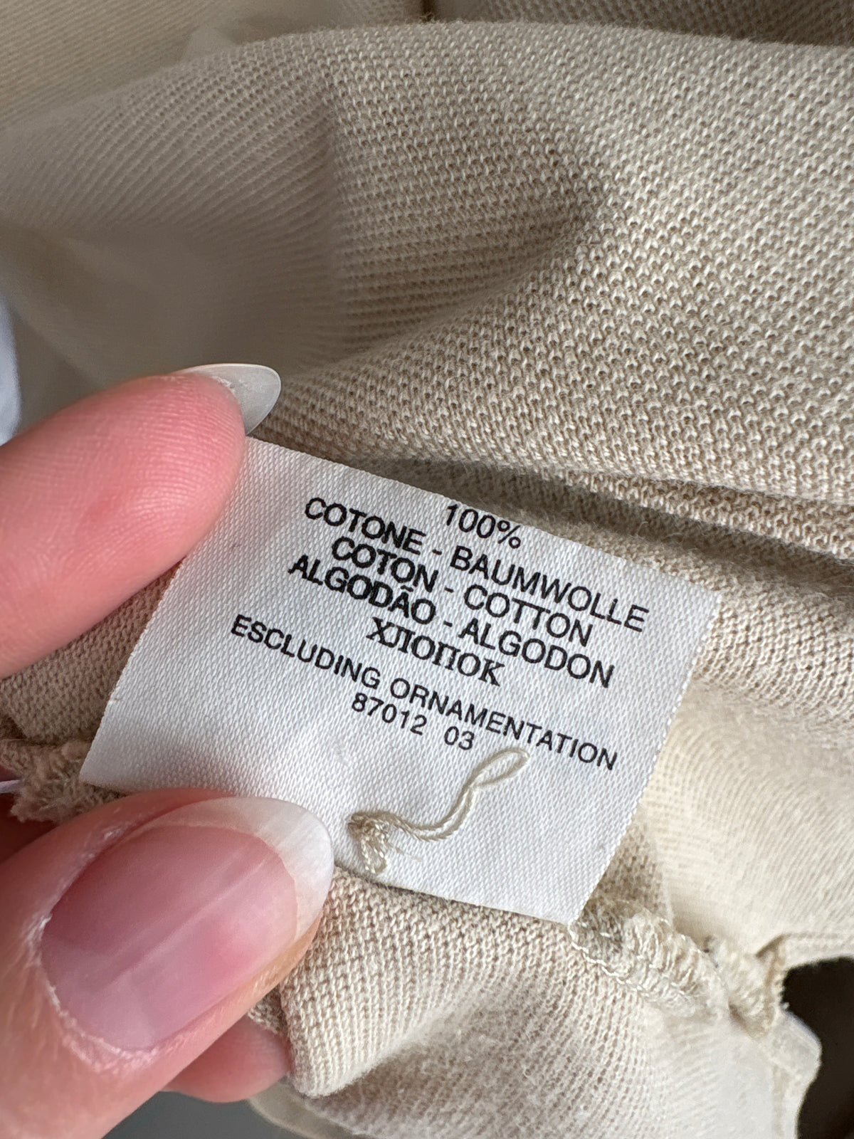 Top luxury polo Trussardi camel din bumbac pique