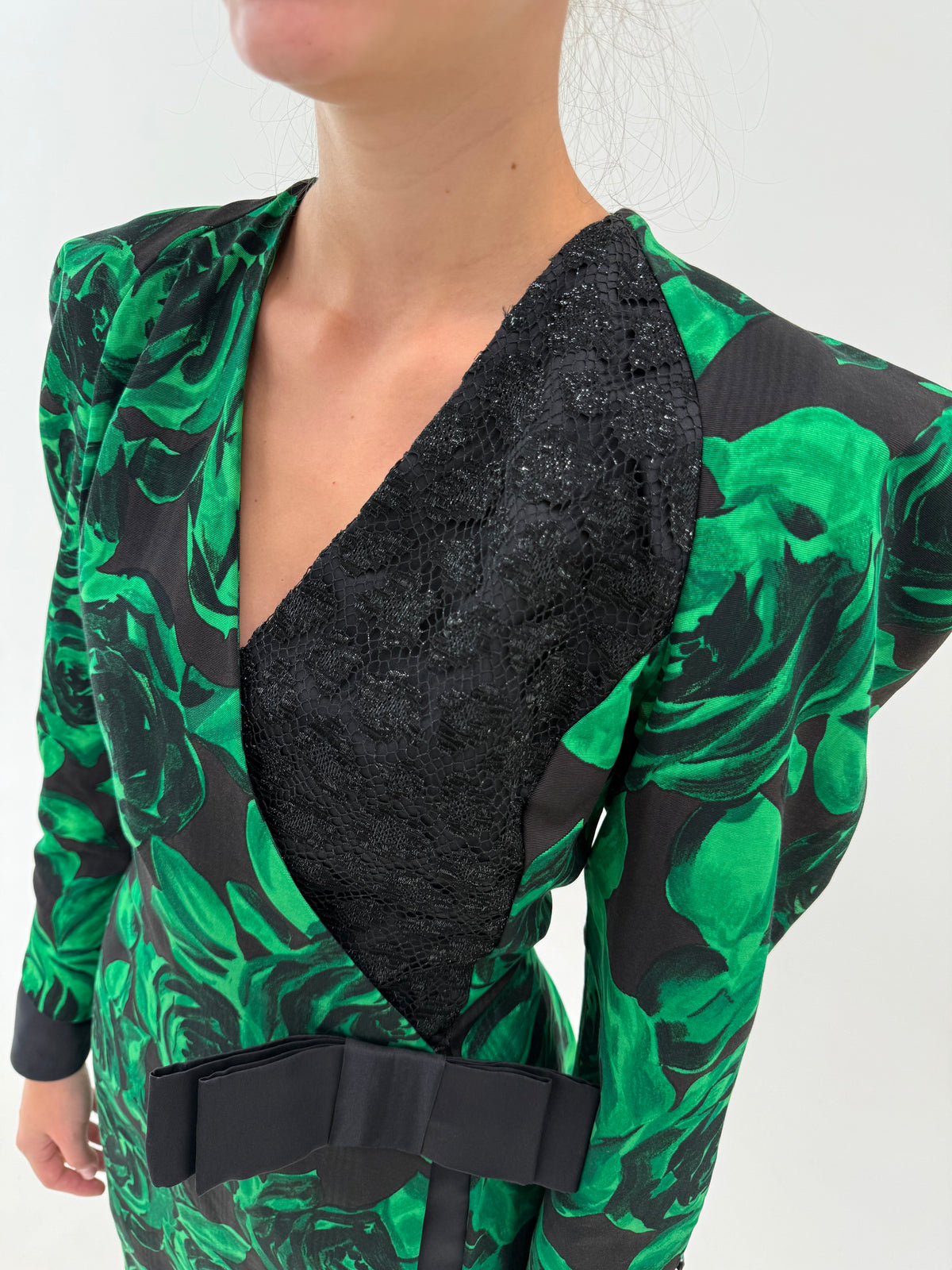 Rochie vintage nouă cu eticheta din faille superb în croi elaborat de la zi la cocktail