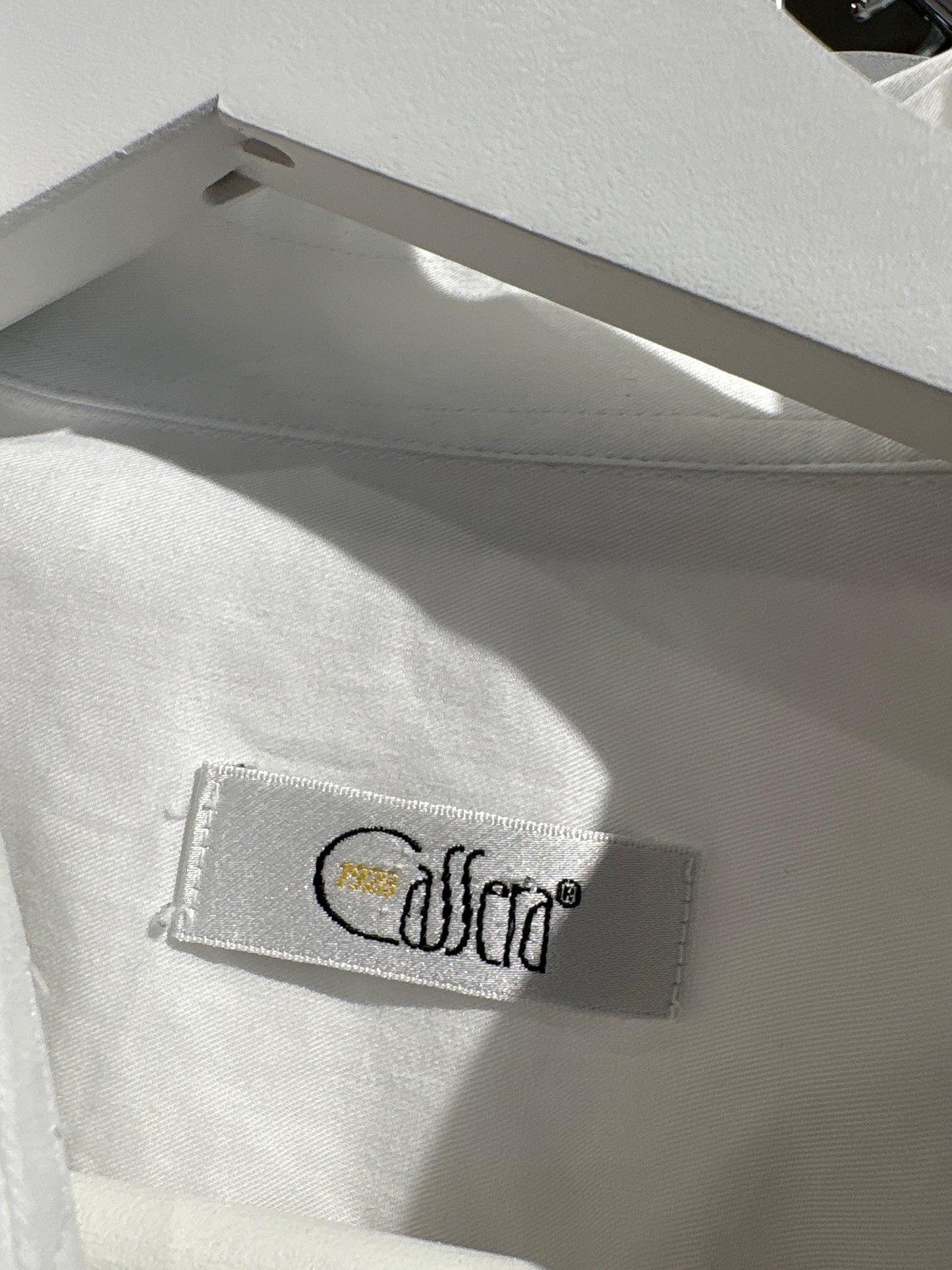 Cămașa premium italiană albă din poplin excepțional de bumbac