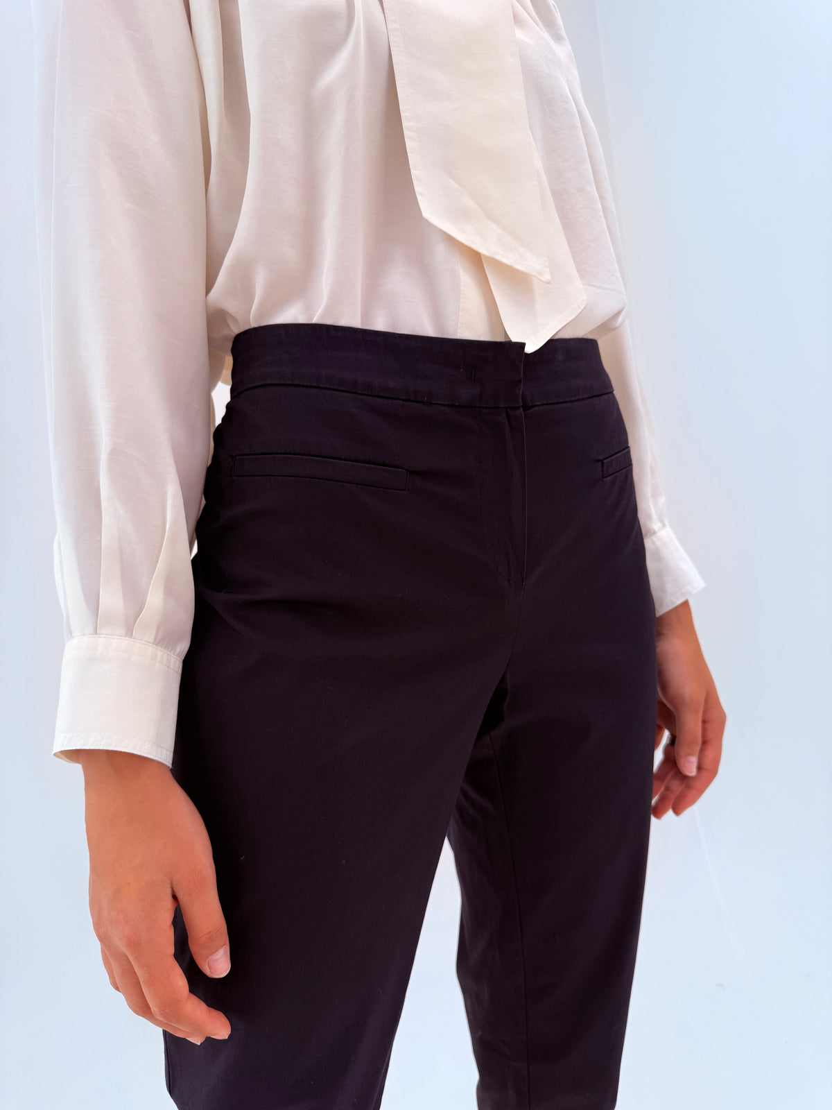 Pantaloni business tall Max Mara negri în croi clasic ultra confort