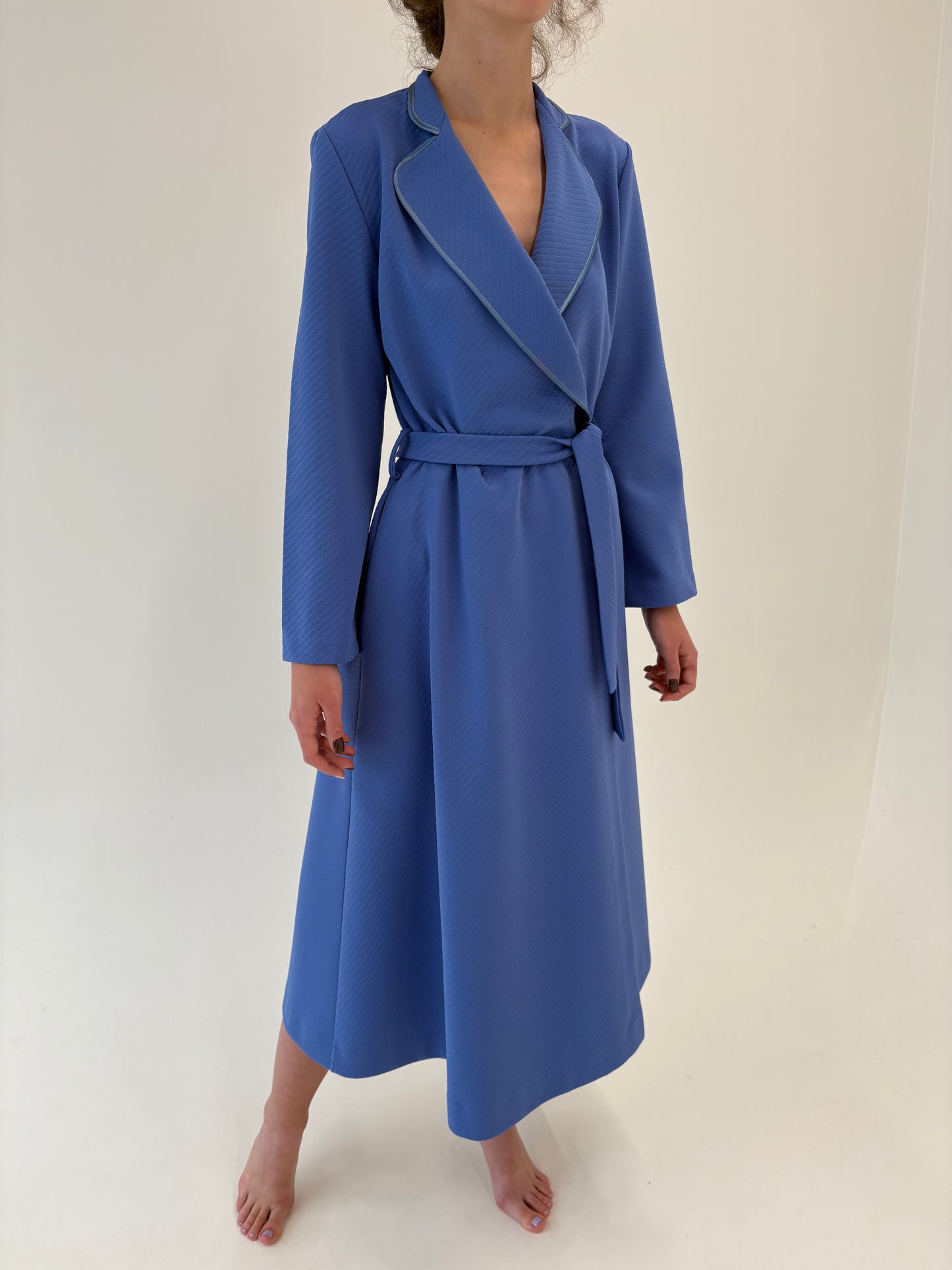 Halat vintage premium italian albastru ciel