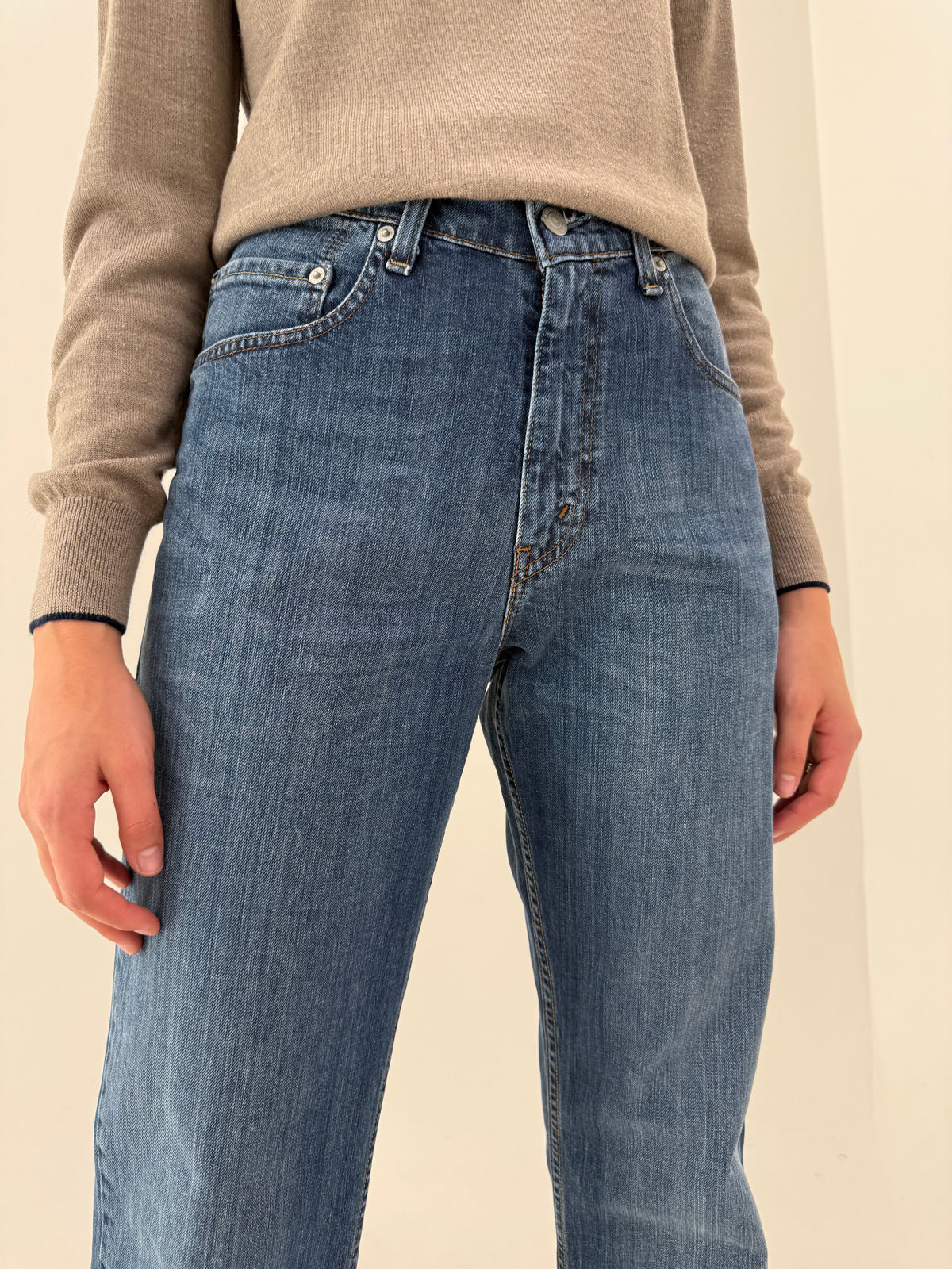 Jeans Levi’s tall 752 classic wash straight leg din denim plin confort