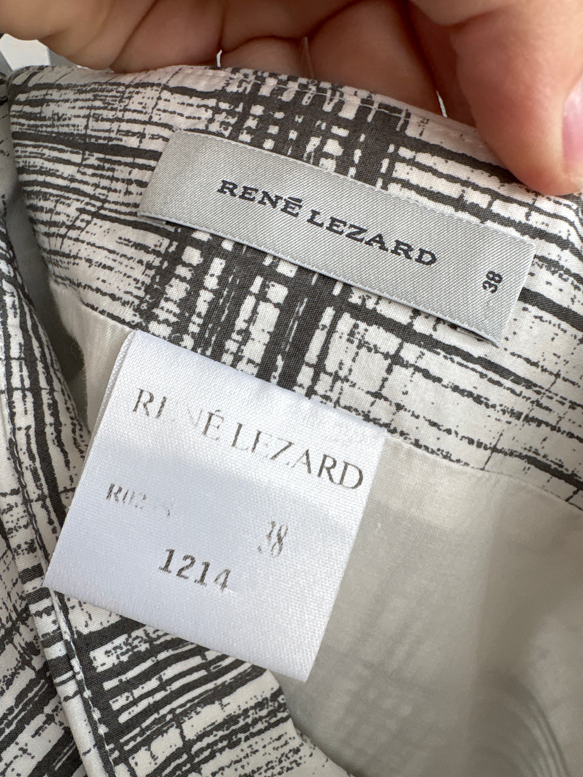 Fustă de brand premium René Lezard din bumbac structurat cu buzunare