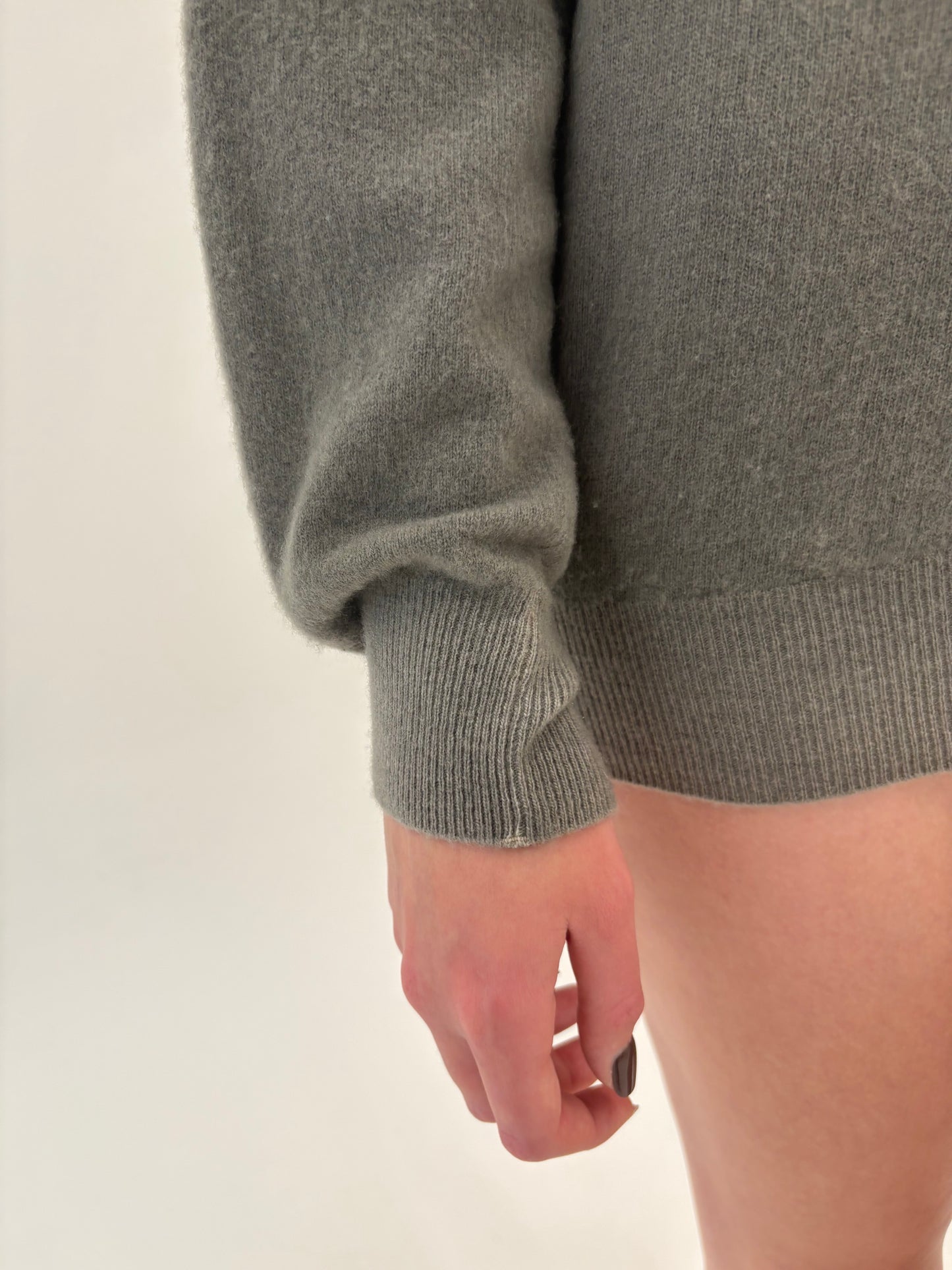 Pulover Sage green din lana plină extrafina