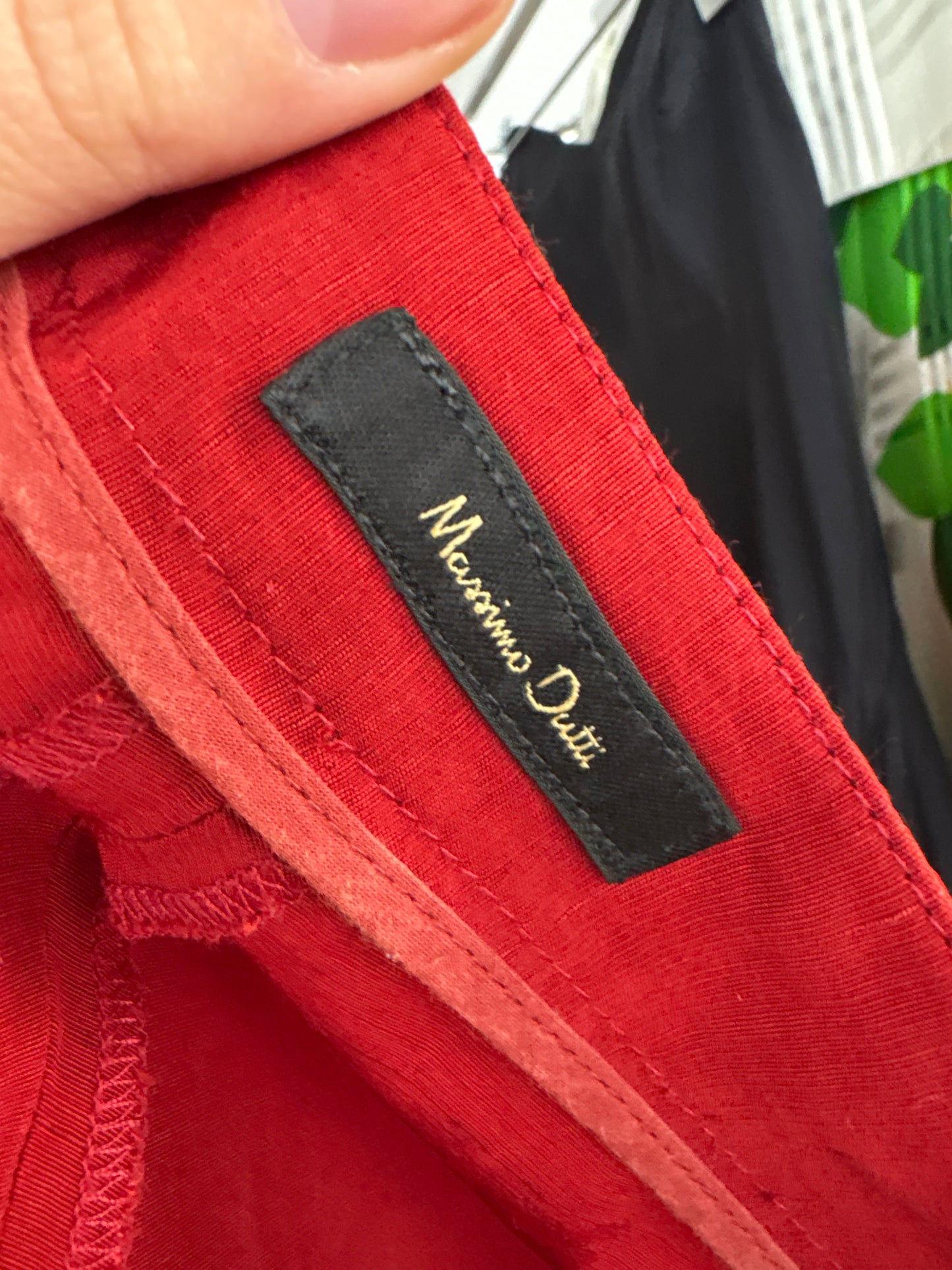 Pantaloni palazzo brick red superb din in