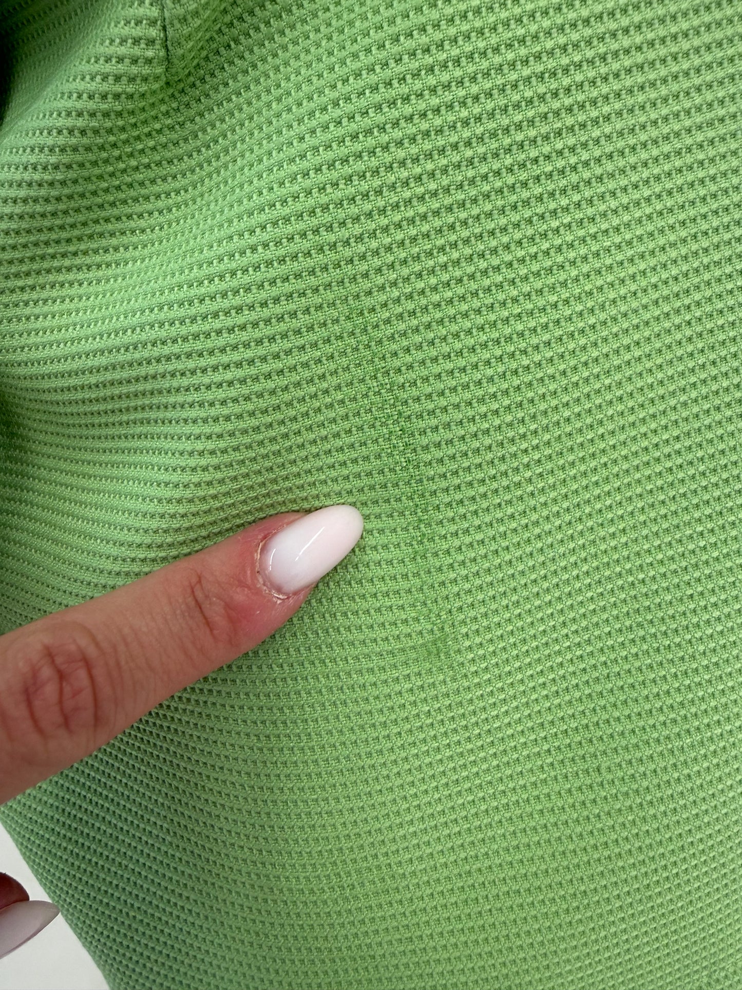 Set vintage din twill verde crud cu top cambrat și fustă pantaloni mini