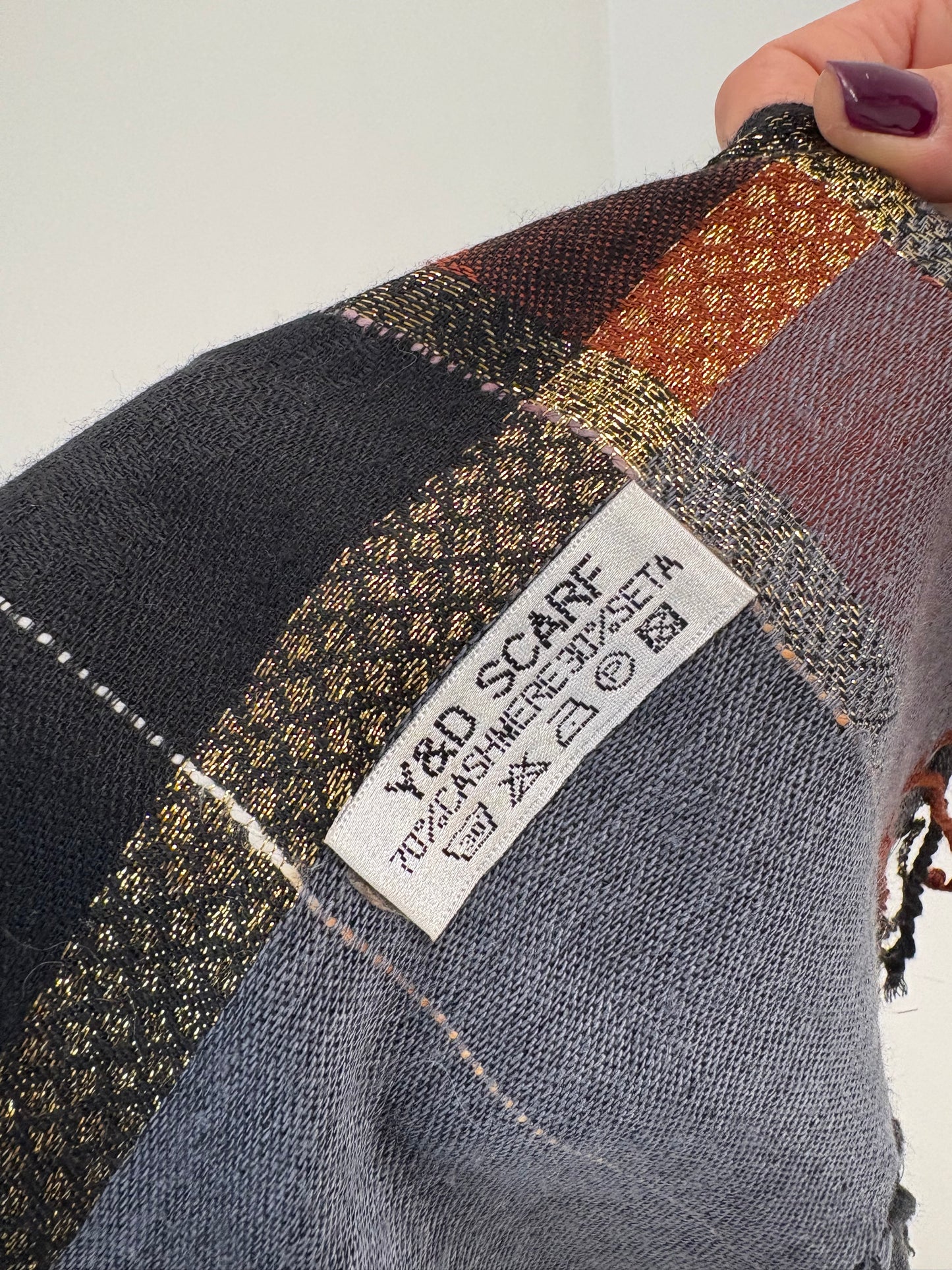 Shawl XXL excepțional din cașmir și mătase naturală