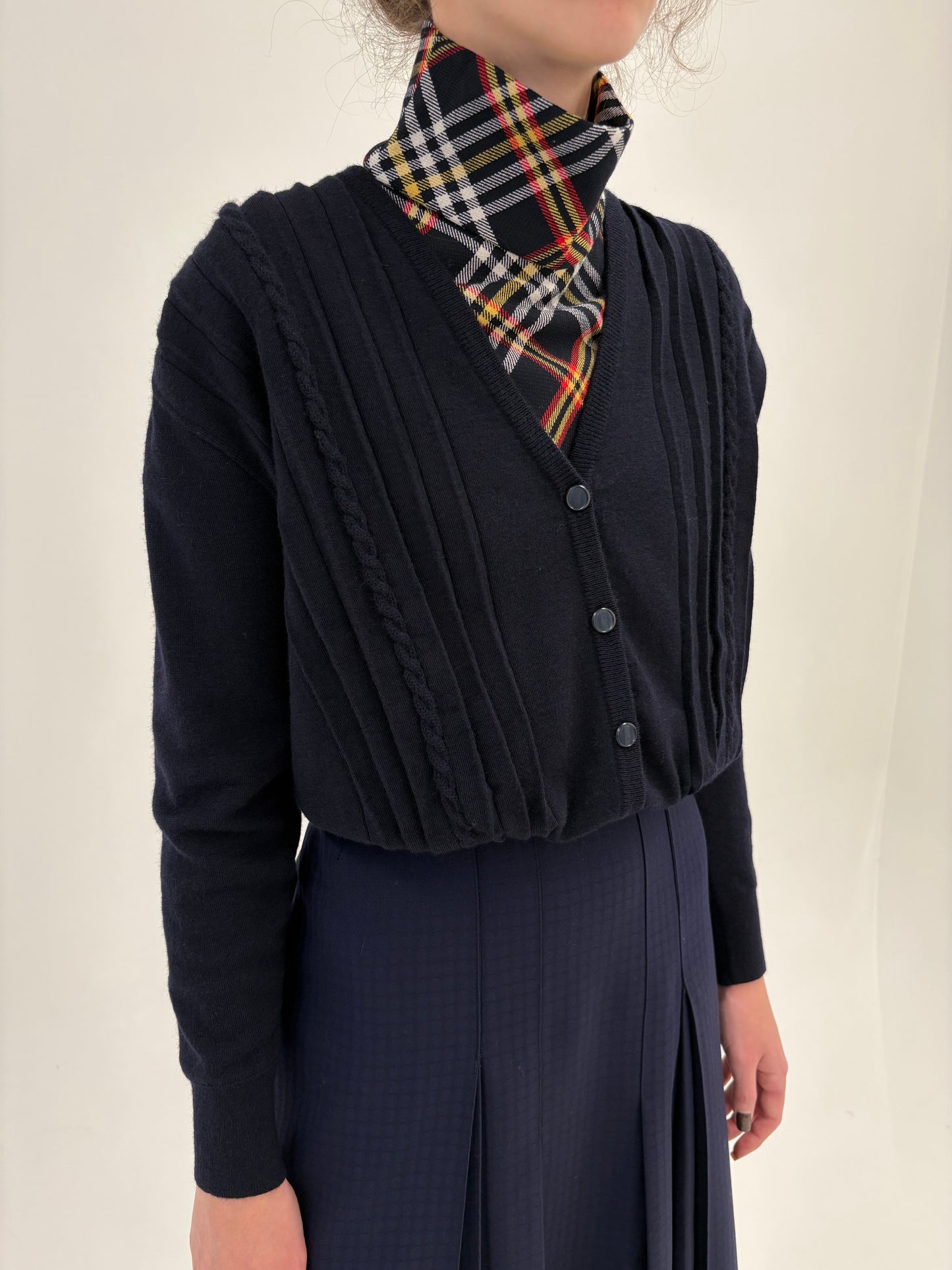 Cardigan italian din lana merino extrafina de gramaj mare