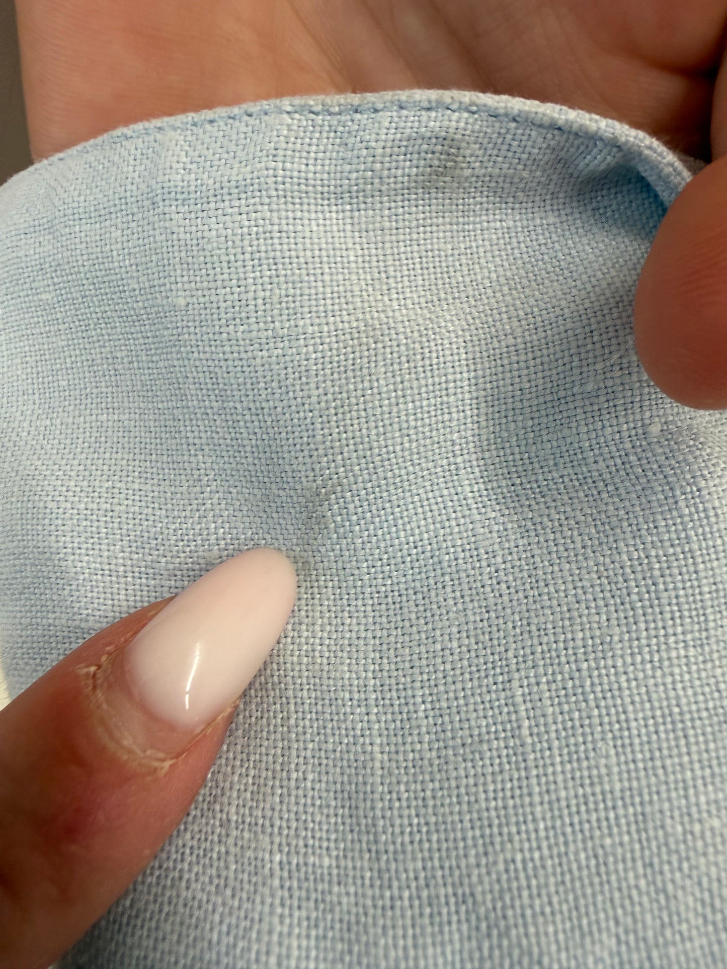 Cămașa baby Blue din in premium în croi lejer