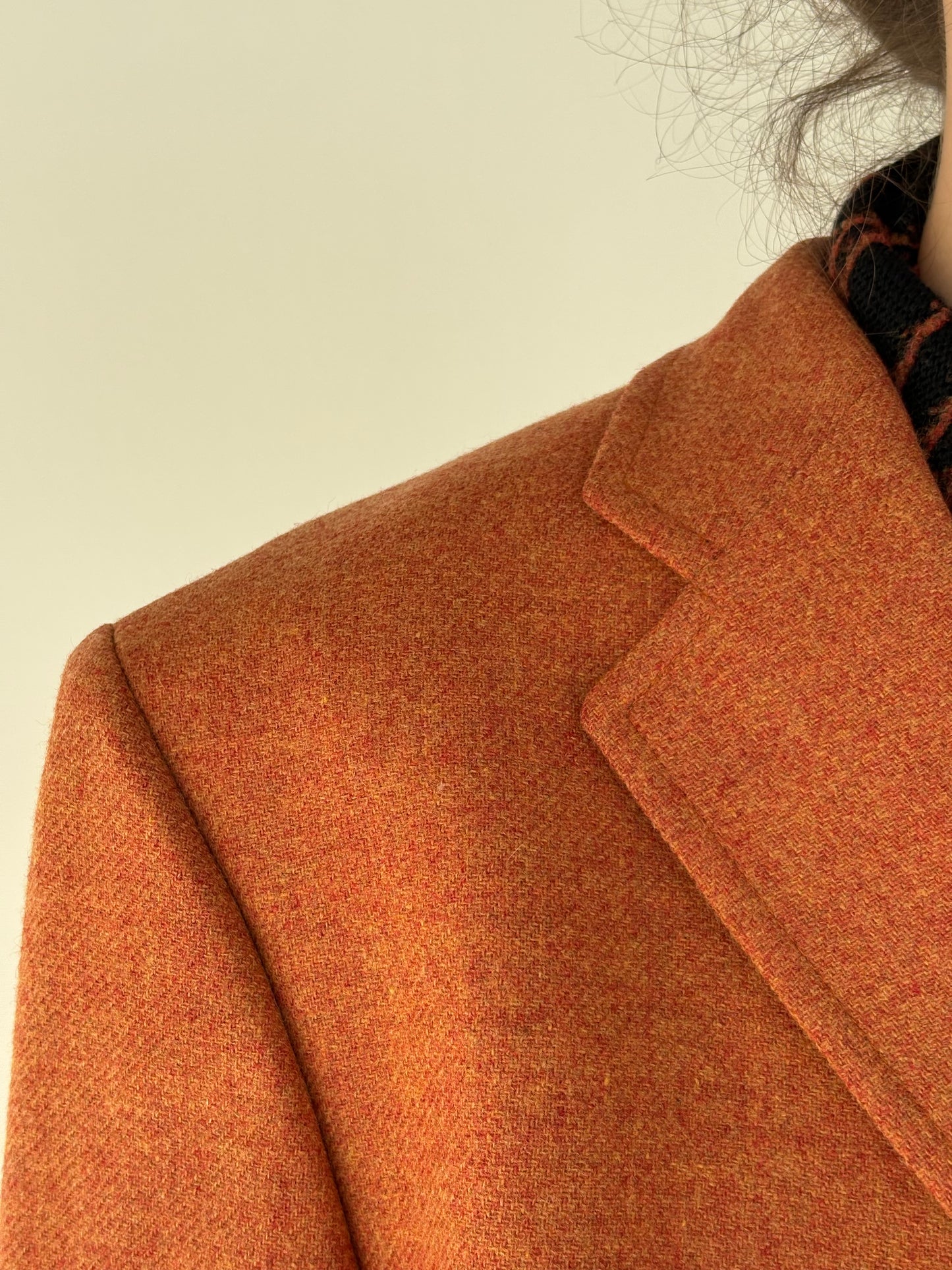 Sacou din tweed Chevron în culoare superbă din lana shetland