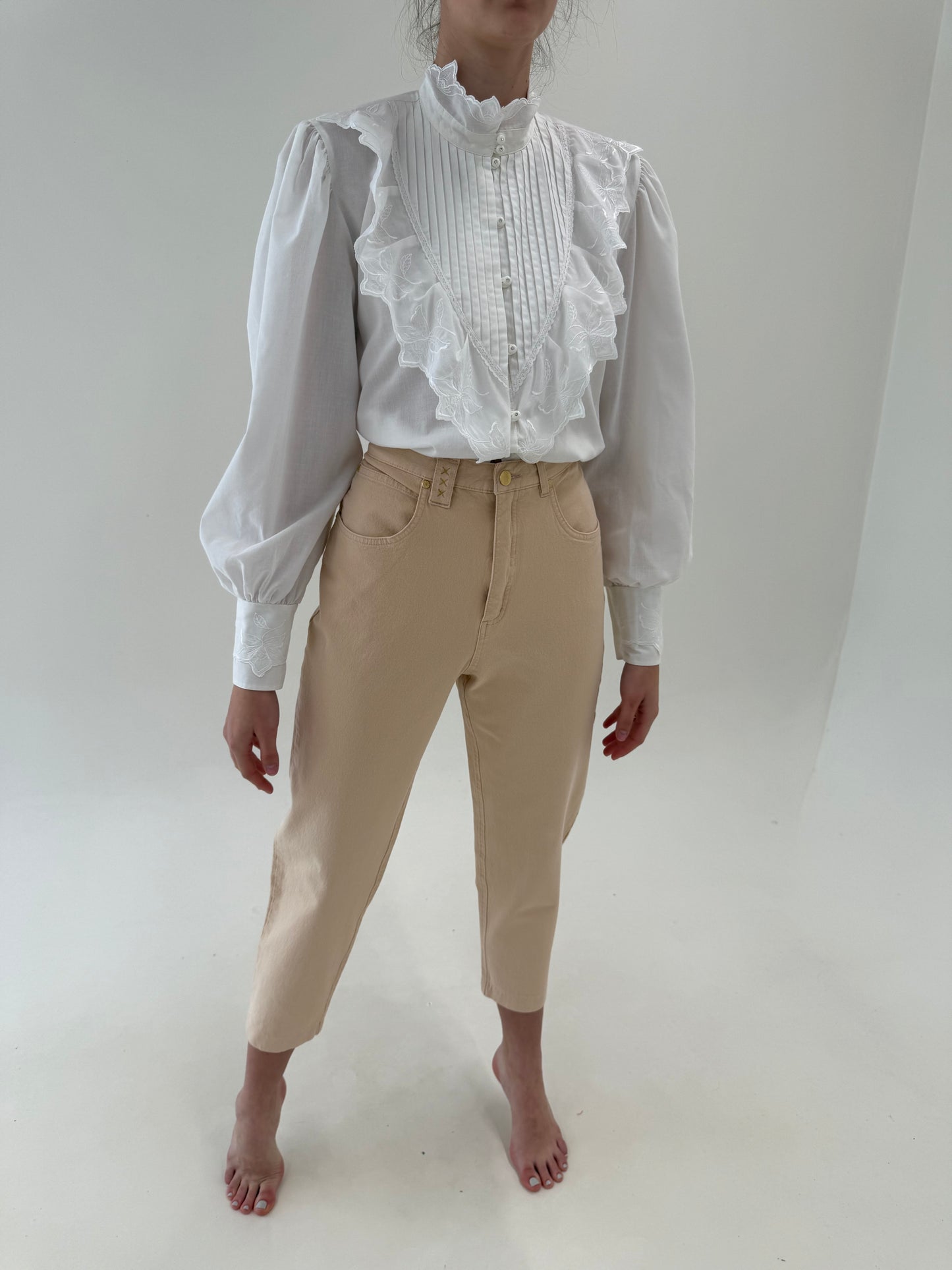 Jeans camel petite de vară din bumbac ultra confort modelator