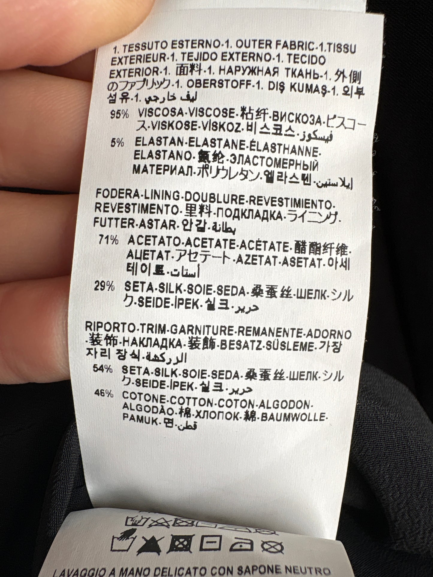 LBD Versace de la business la cocktail cu buzunare și interior din mătase naturală