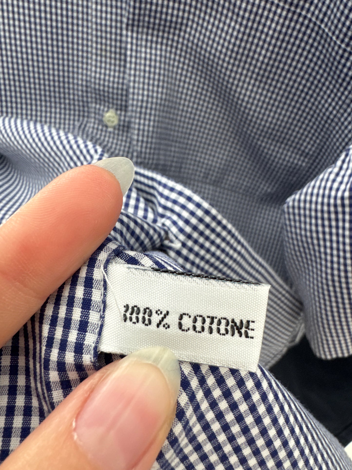 Cămașa luxury Cacharel cu influențe casual gingham din poplin excepțional