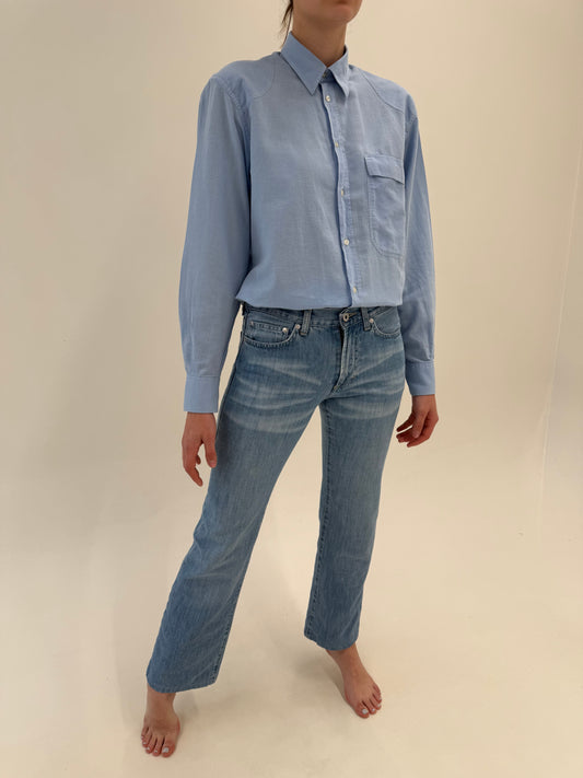 Jeans vintage Versace bootcut classic wash de sezon cald