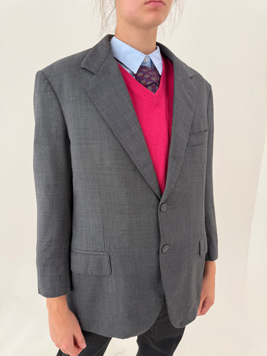 Sacou high end sartorial italian din stofă ultra luxury super 150’s din lana și cașmir
