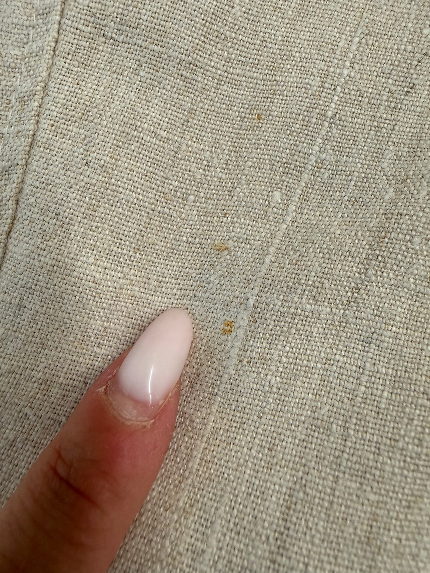 Pantaloni din pânză de in sand nude petite cu talie ultra înaltă elastică