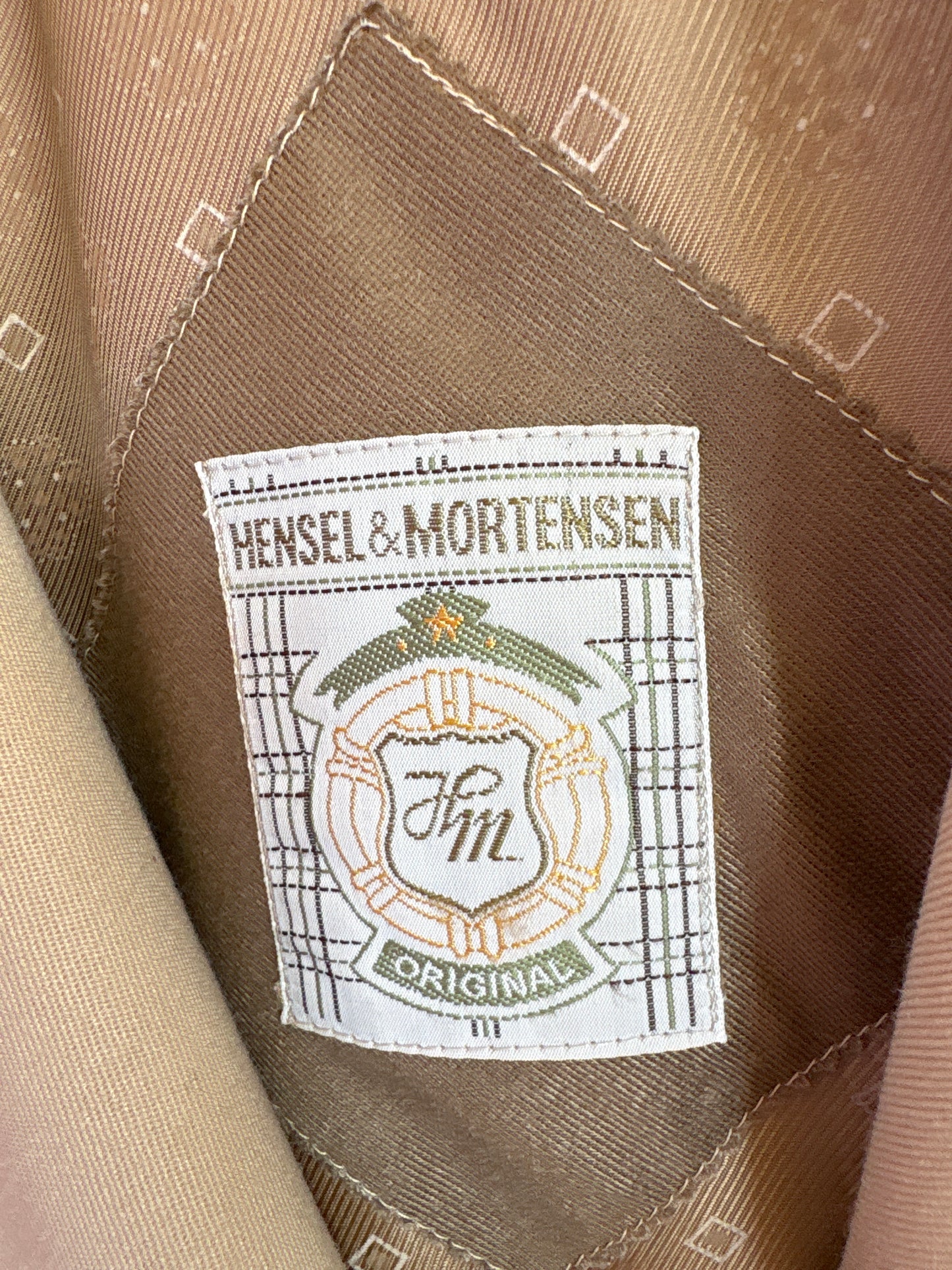 Palton old vintage anii 80 din twill excepțional de lana sand nude