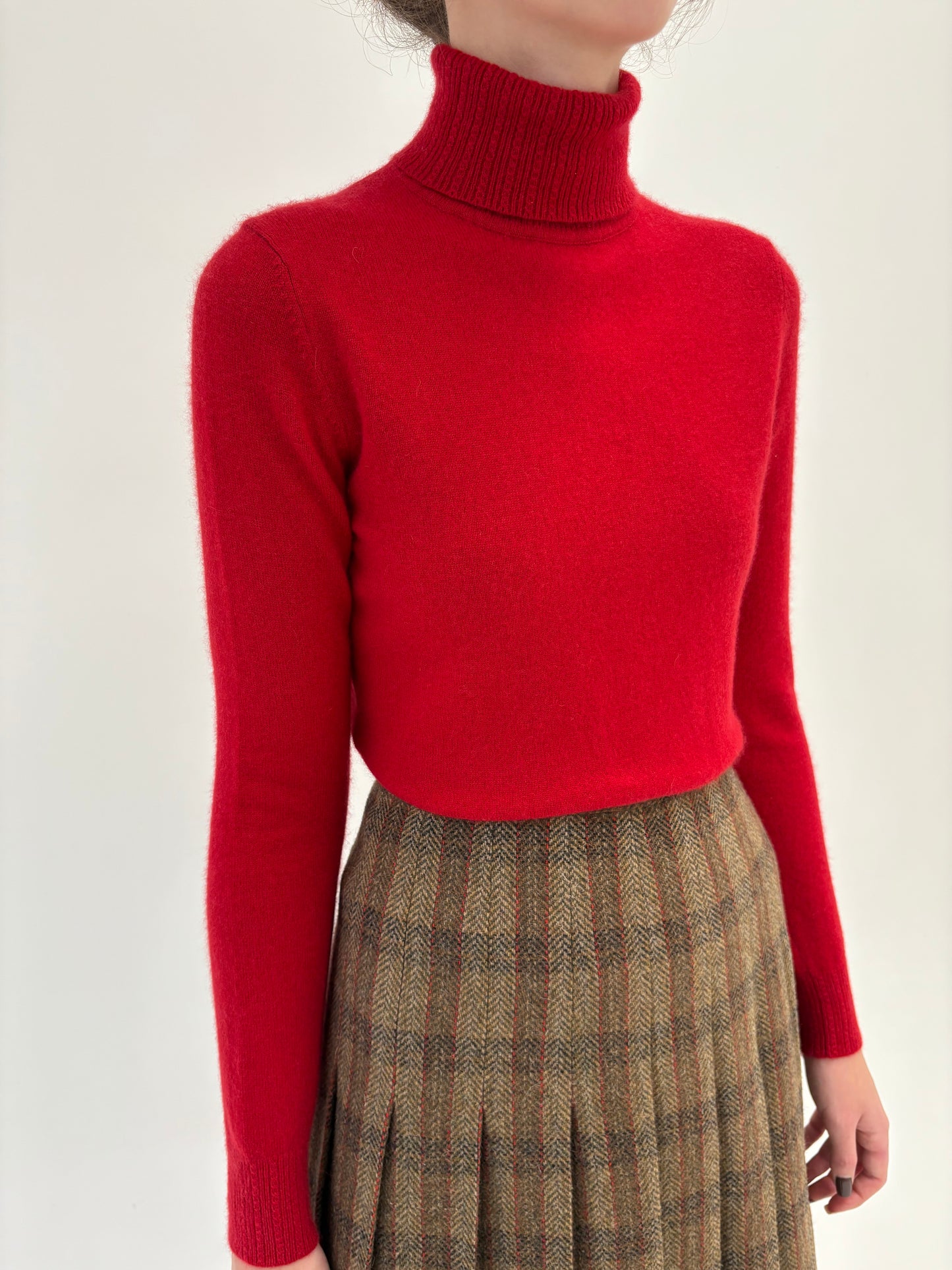 Maleta cherry red din cașmir multiply