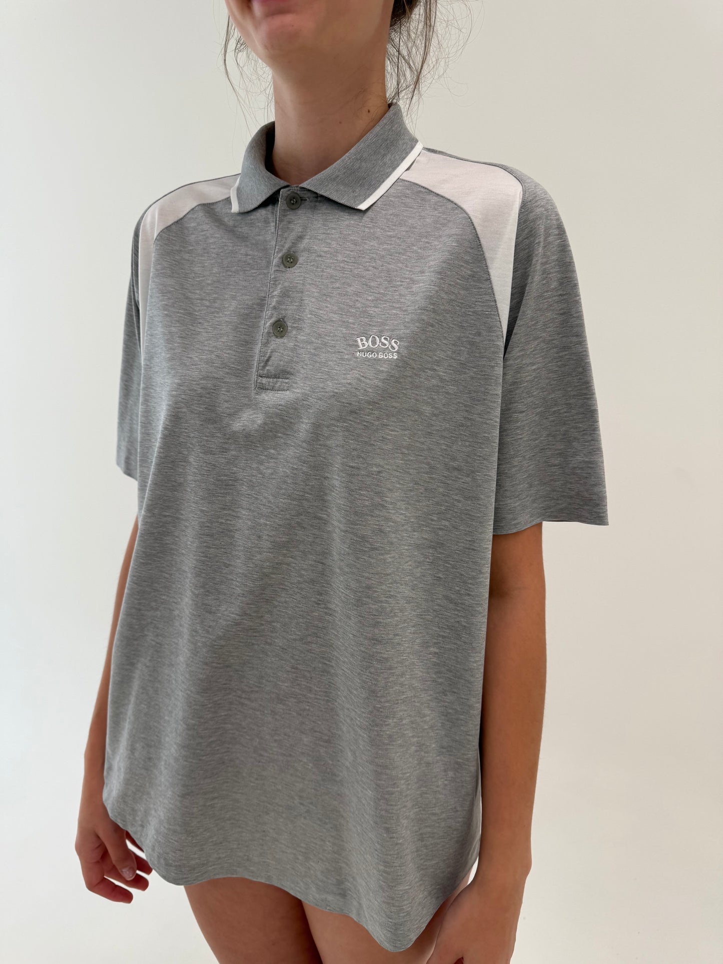Top polo Hugo Boss cu influențe casual din bumbac premium