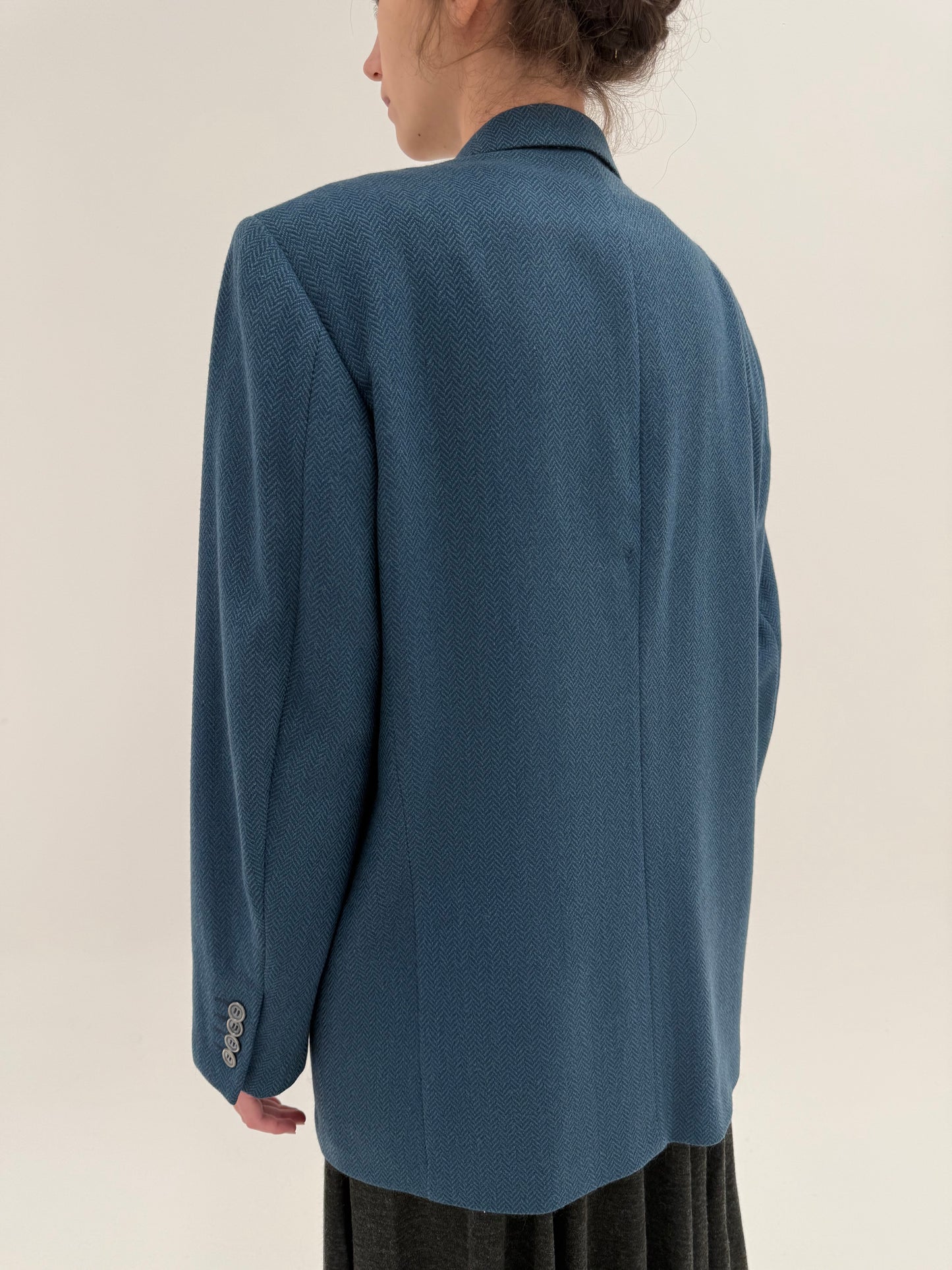 Sacou luxury Corneliani din stofă Chevron de lana si cașmir